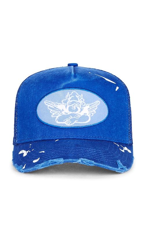 Boys Lie Royal B Trucker Hat in Royal by BOYS LIE
