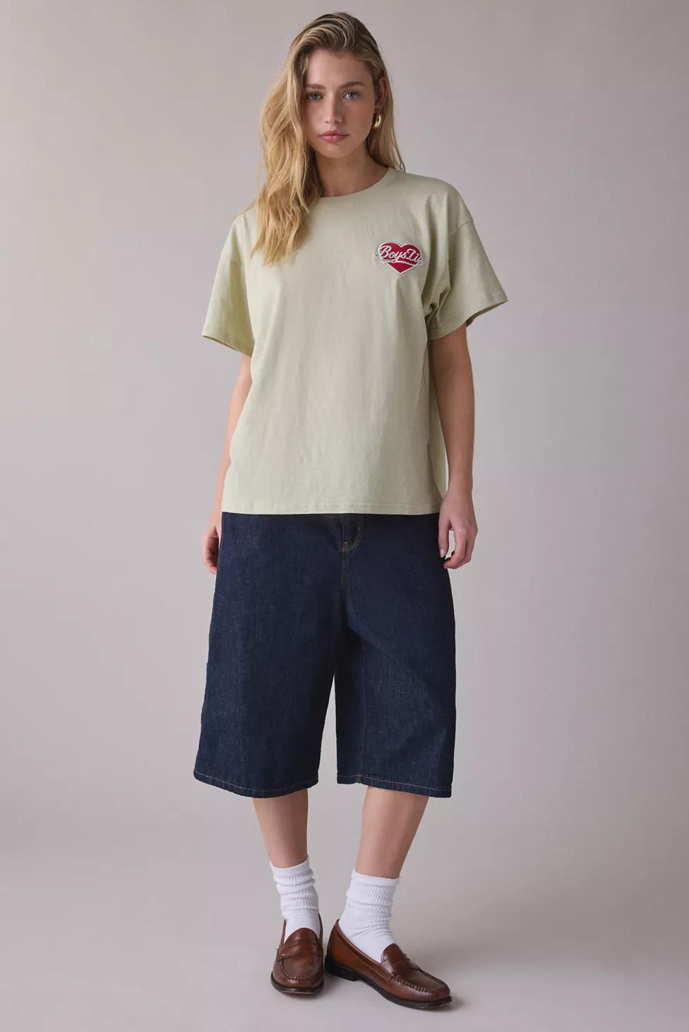Boys Lie Signature Embroidered Graphic Boyfriend Tee by BOYS LIE