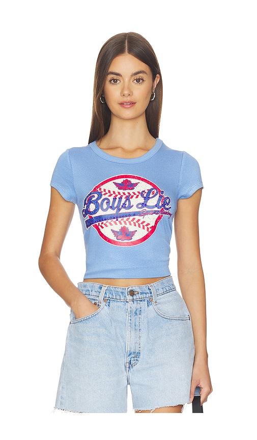 Boys Lie Sporting Blues Baby Tee in Baby Blue by BOYS LIE