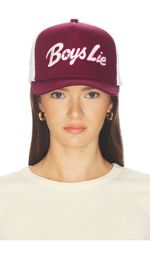 Boys Lie Starlight Trucker Hat in Red by BOYS LIE