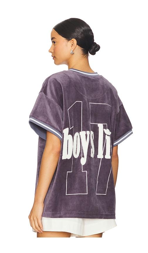 Boys Lie Step Up To The Plate Homerun Hero Top in Purple by BOYS LIE