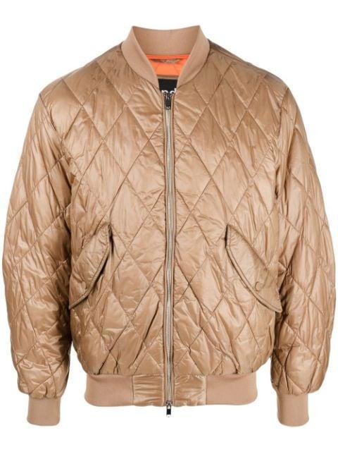 zip-up padded bomber jacket by BPD