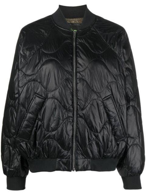 zip-up quilted bomber jacket by BPD