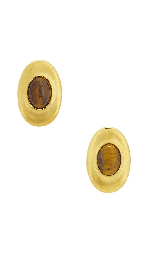 BRACHA Cari Oval Earrings in Metallic Gold by BRACHA