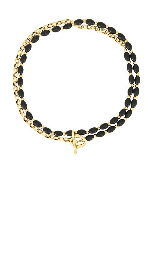 BRACHA Catalina Necklace in Metallic Gold,Black by BRACHA