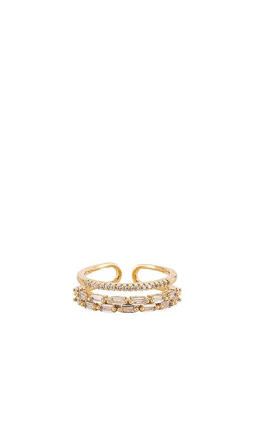 BRACHA Clara Baguette Ring in Metallic Gold by BRACHA