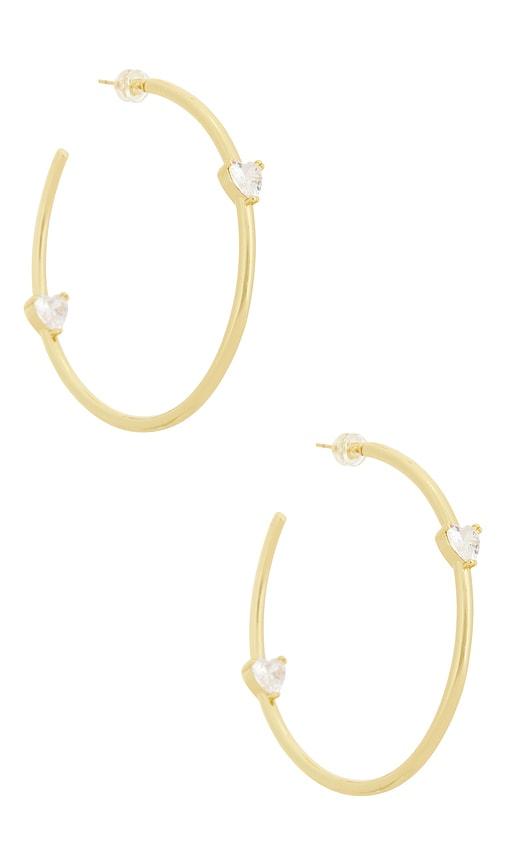 BRACHA Delta Hoops Eaarrings in Metallic Gold by BRACHA