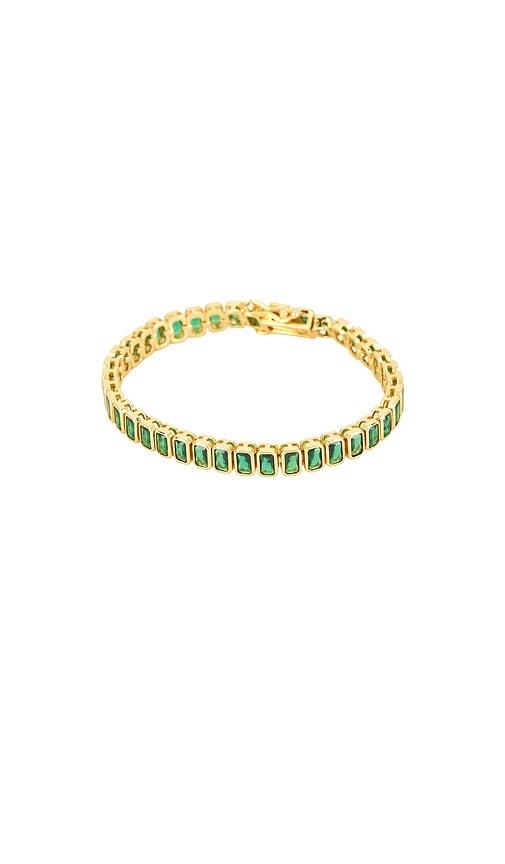 BRACHA Esmi Rectangle Tennis Bracelet in Metallic Gold by BRACHA