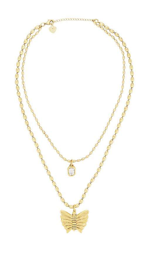 BRACHA Iris Necklace in Unique Color & Gold in Metallic Gold by BRACHA