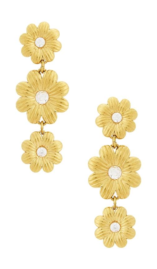BRACHA Mya Earrings in Unique Color & Gold in Metallic Gold by BRACHA
