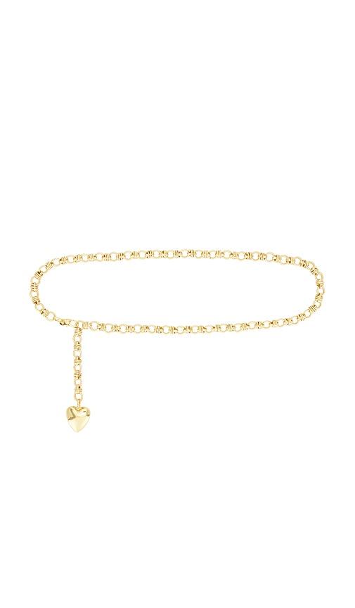 BRACHA Rowan Necklace in Gold Heart in Metallic Gold by BRACHA