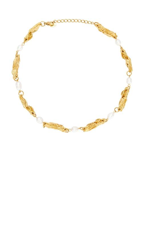 BRACHA Siren Pearl Necklace in Metallic Gold by BRACHA