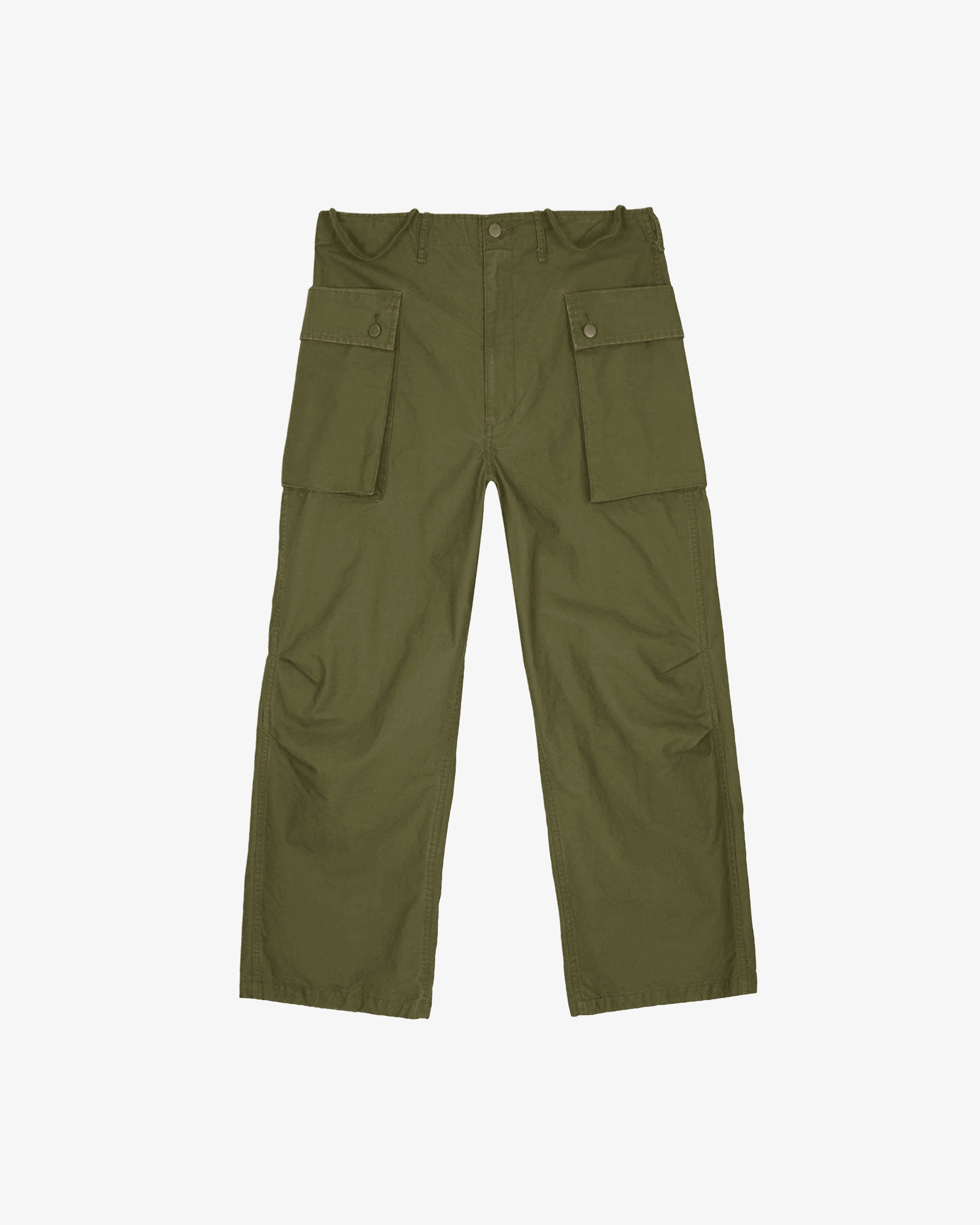 BRAIN DEAD - Men's Canvas Overpant - (Olive) by BRAIN DEAD