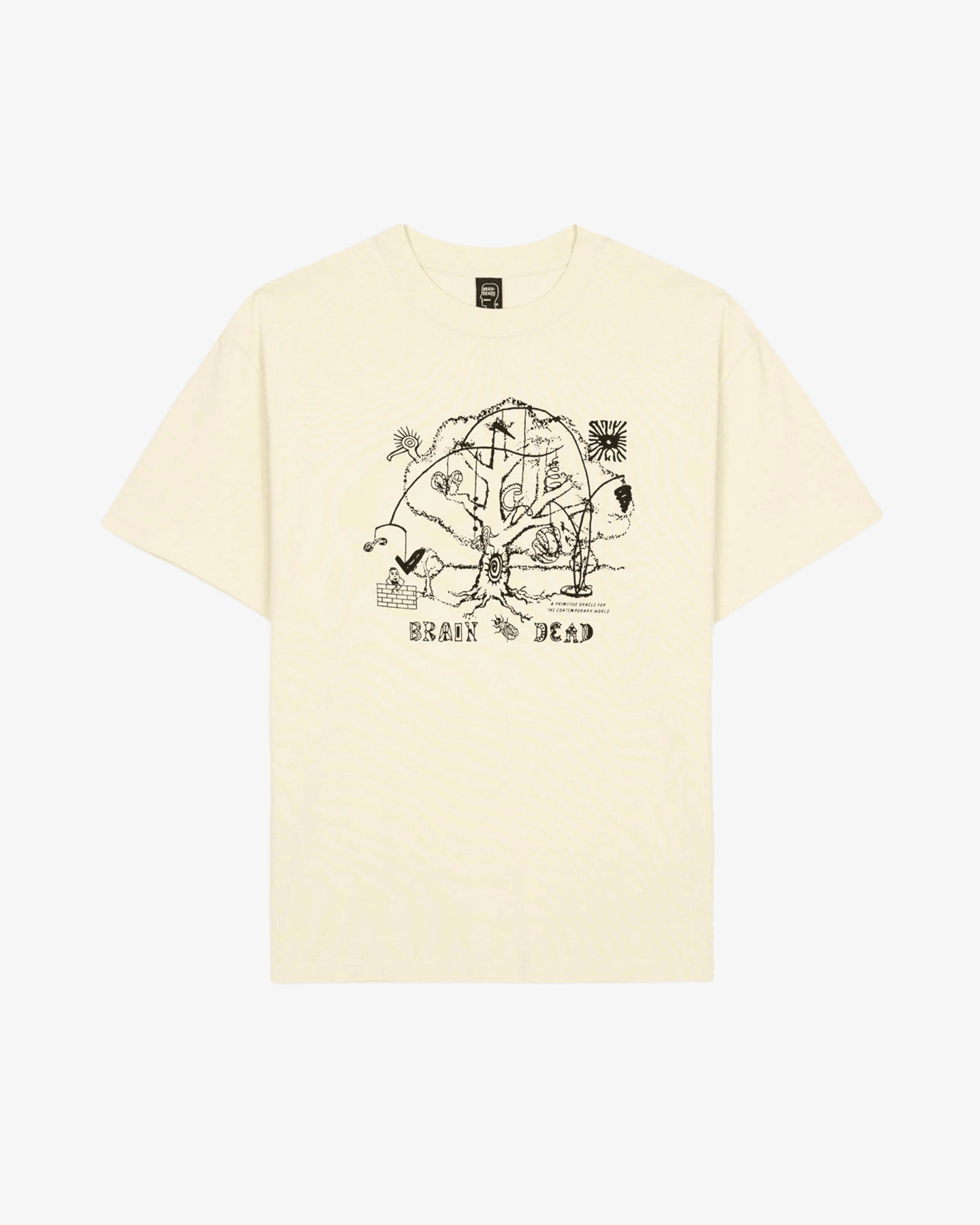 BRAIN DEAD - Men's Oracle T-Shirt - (White) by BRAIN DEAD