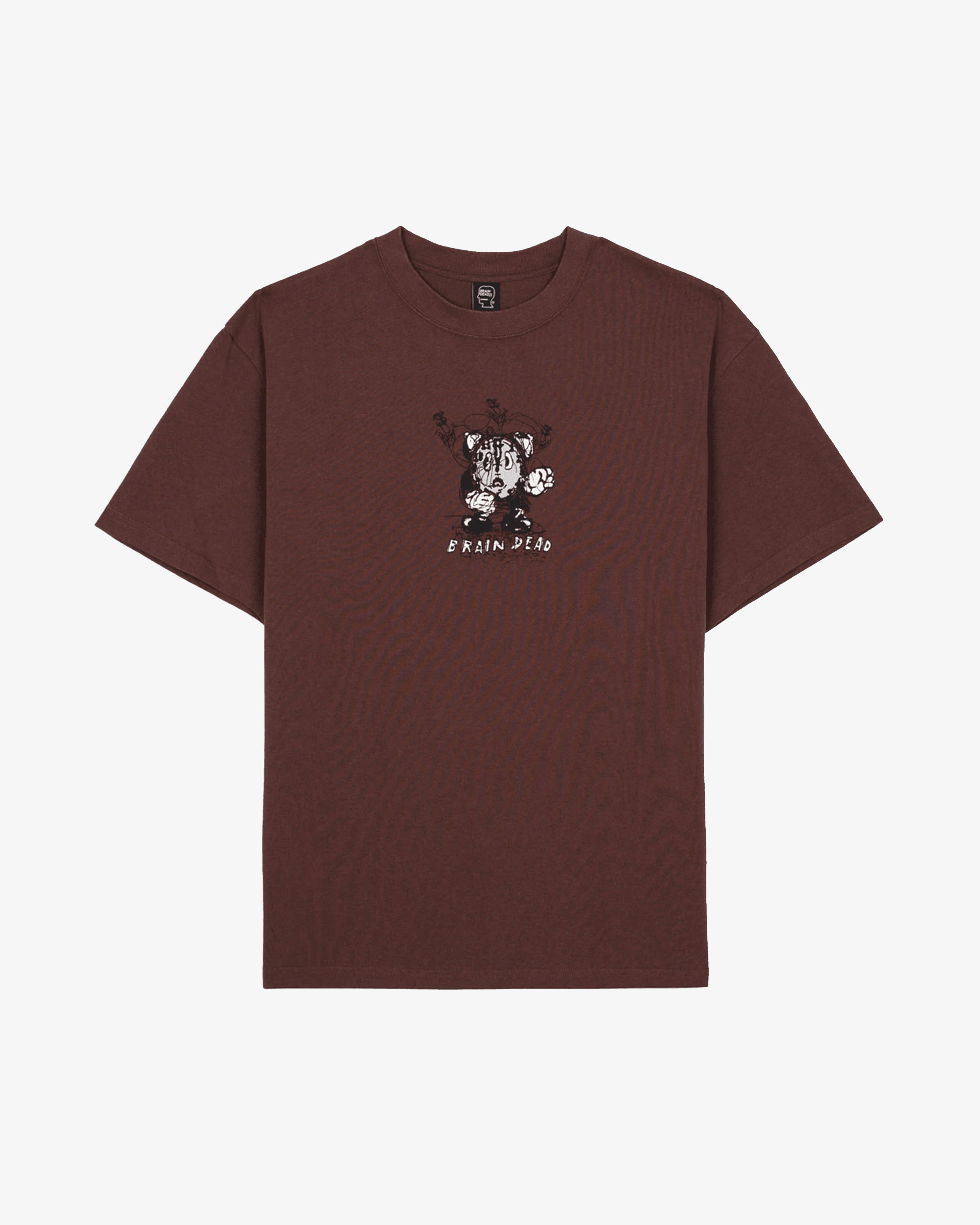 BRAIN DEAD - Men's Time Is Nigh T-Shirt - (Dark Brown) by BRAIN DEAD