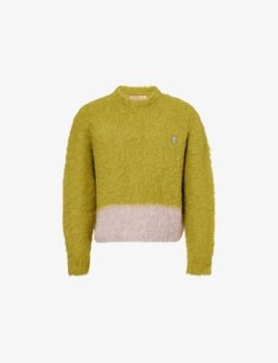 Boxy-Fit Colour-Block Alpaca-Blend Jumper by BRAIN DEAD