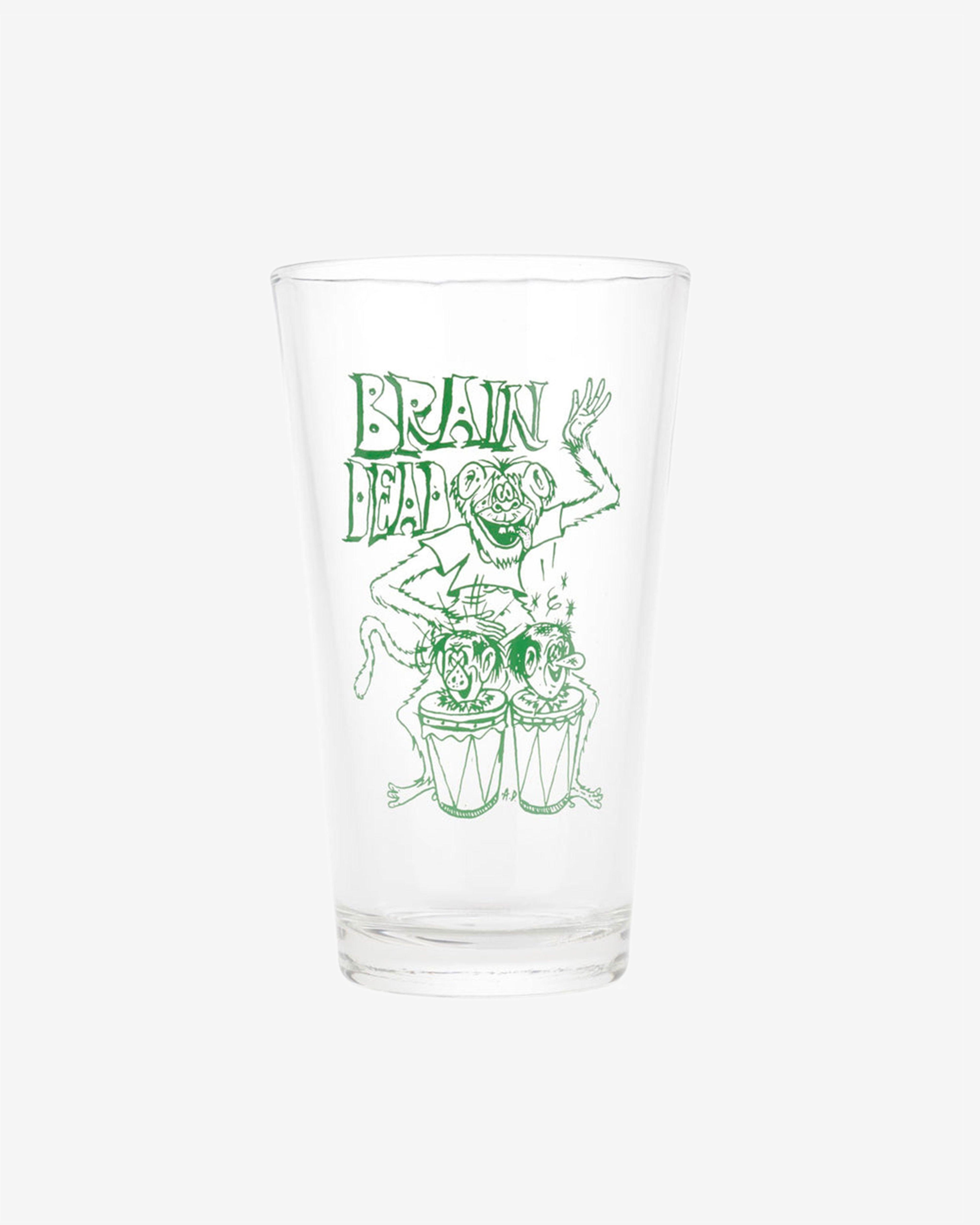 Brain Dead - Bongo Brain Pint Glass - (Clear/Green) by BRAIN DEAD