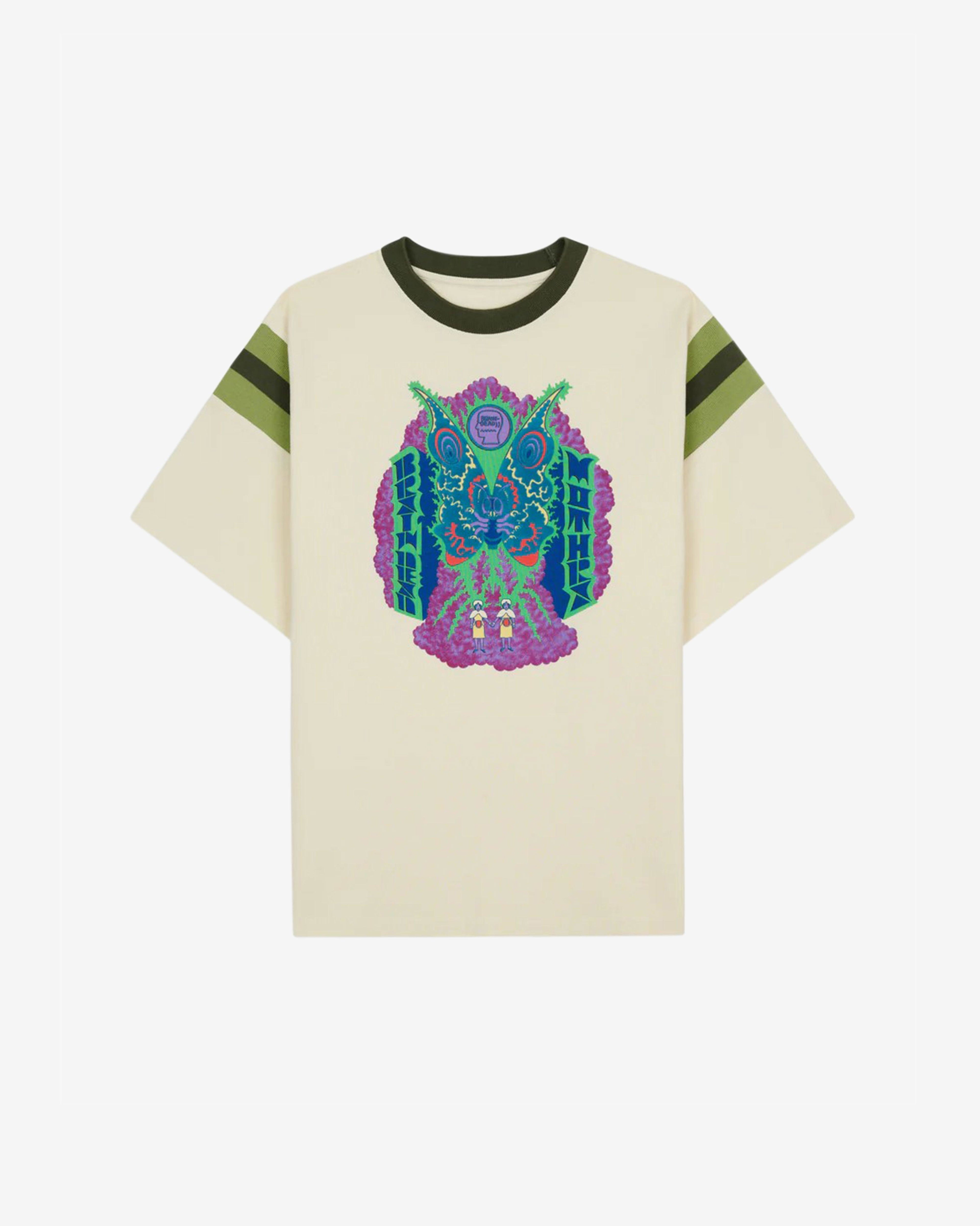 Brain Dead - Godzilla Men's Mothra Pique Football T-Shirt - (Natural) by BRAIN DEAD