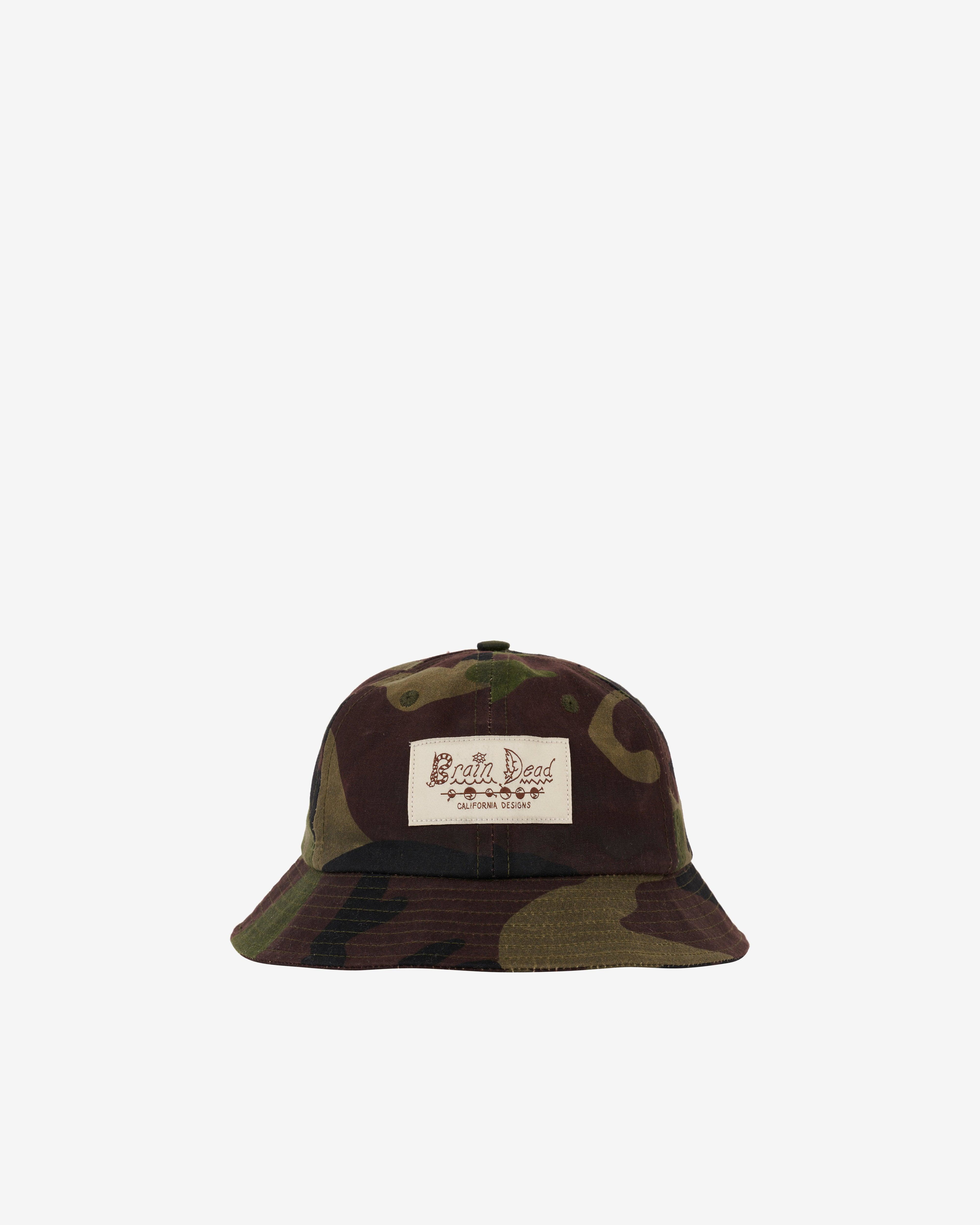 Brain Dead - Men's Adjustable 6 Panel Bell Hat - (Camo) by BRAIN DEAD