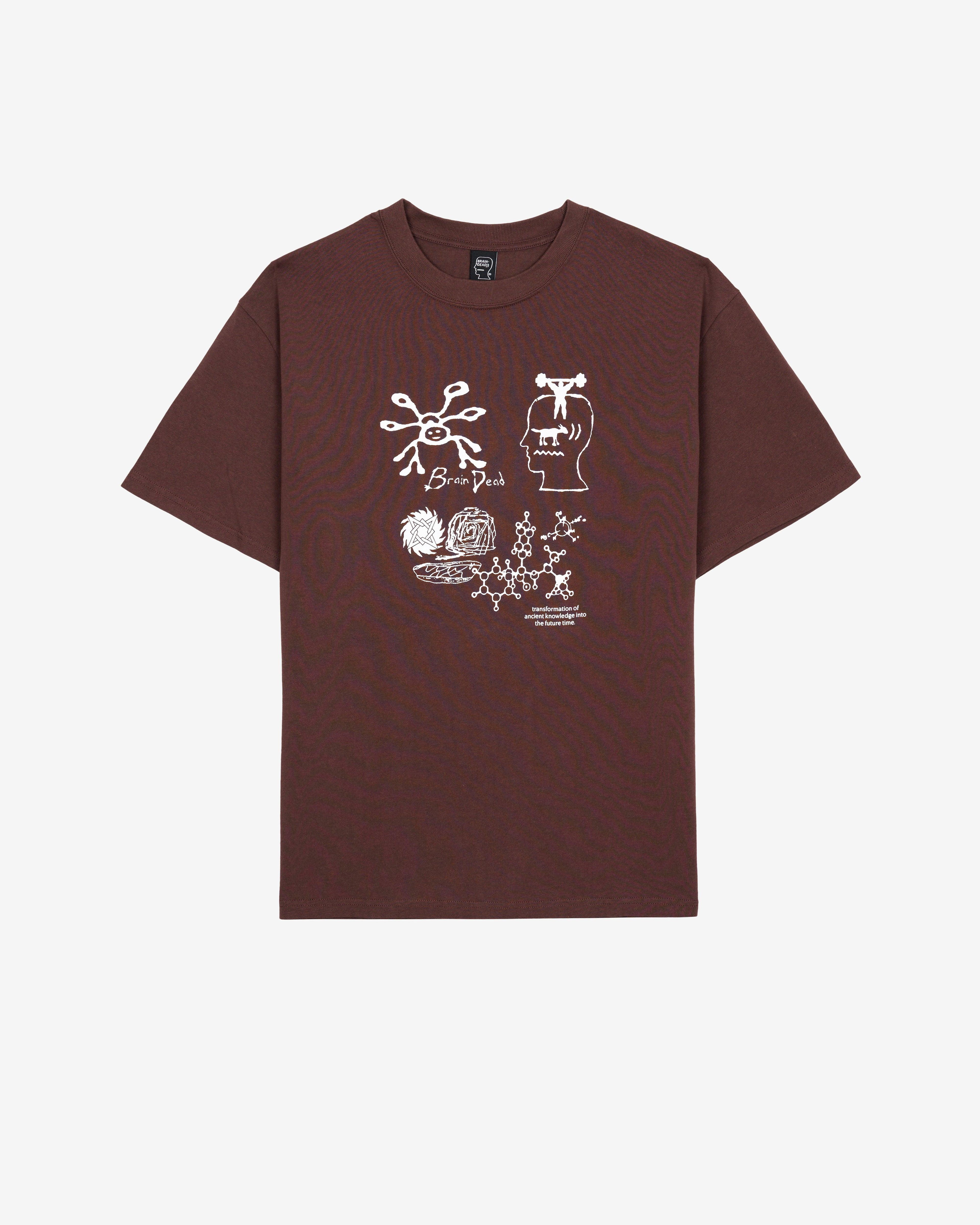 Brain Dead - Men's Ancient Knowledge T-Shirt - (Berry) by BRAIN DEAD