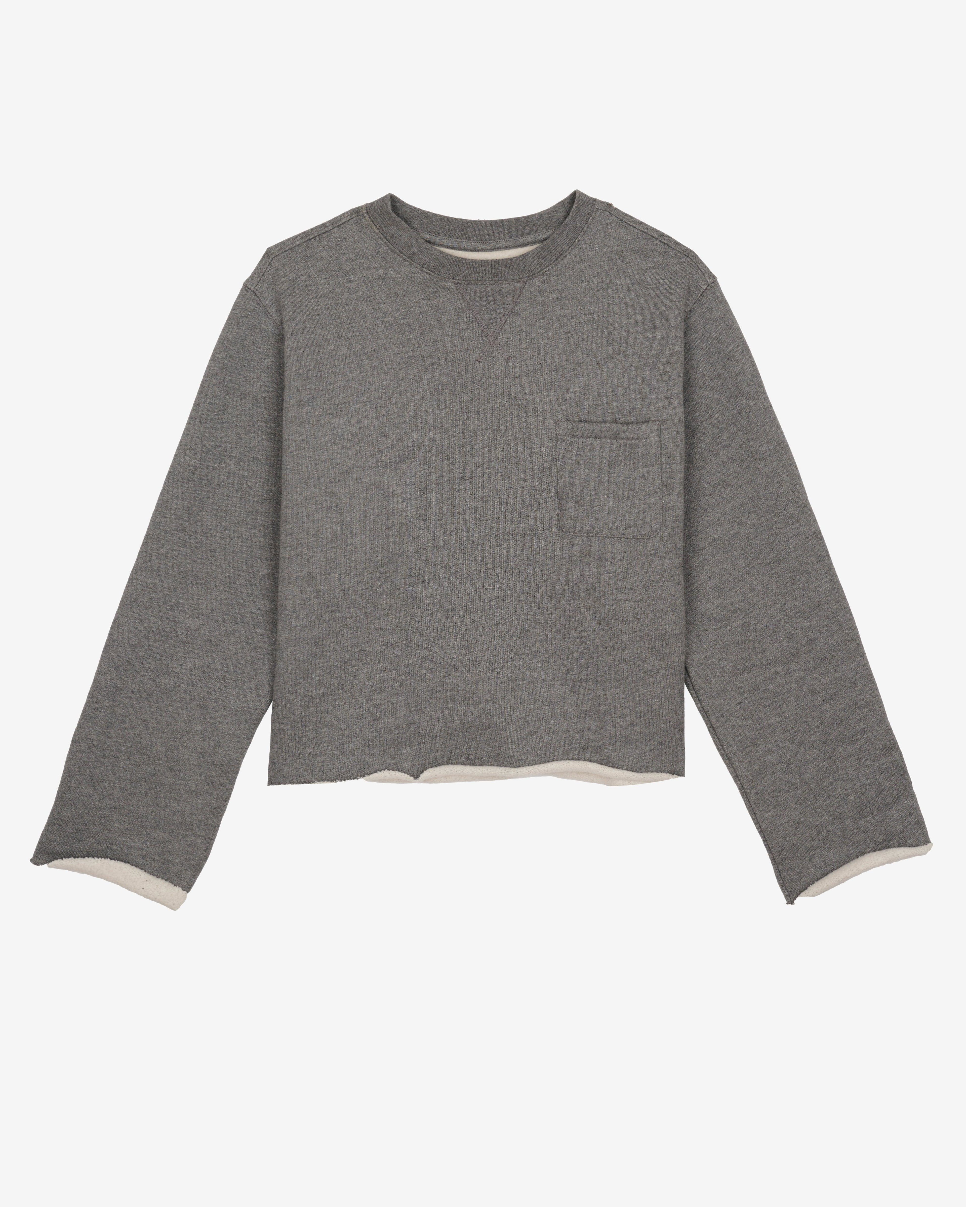 Brain Dead - Men's Boxy French Terry Sweatshirt - (Heather Grey) by BRAIN DEAD