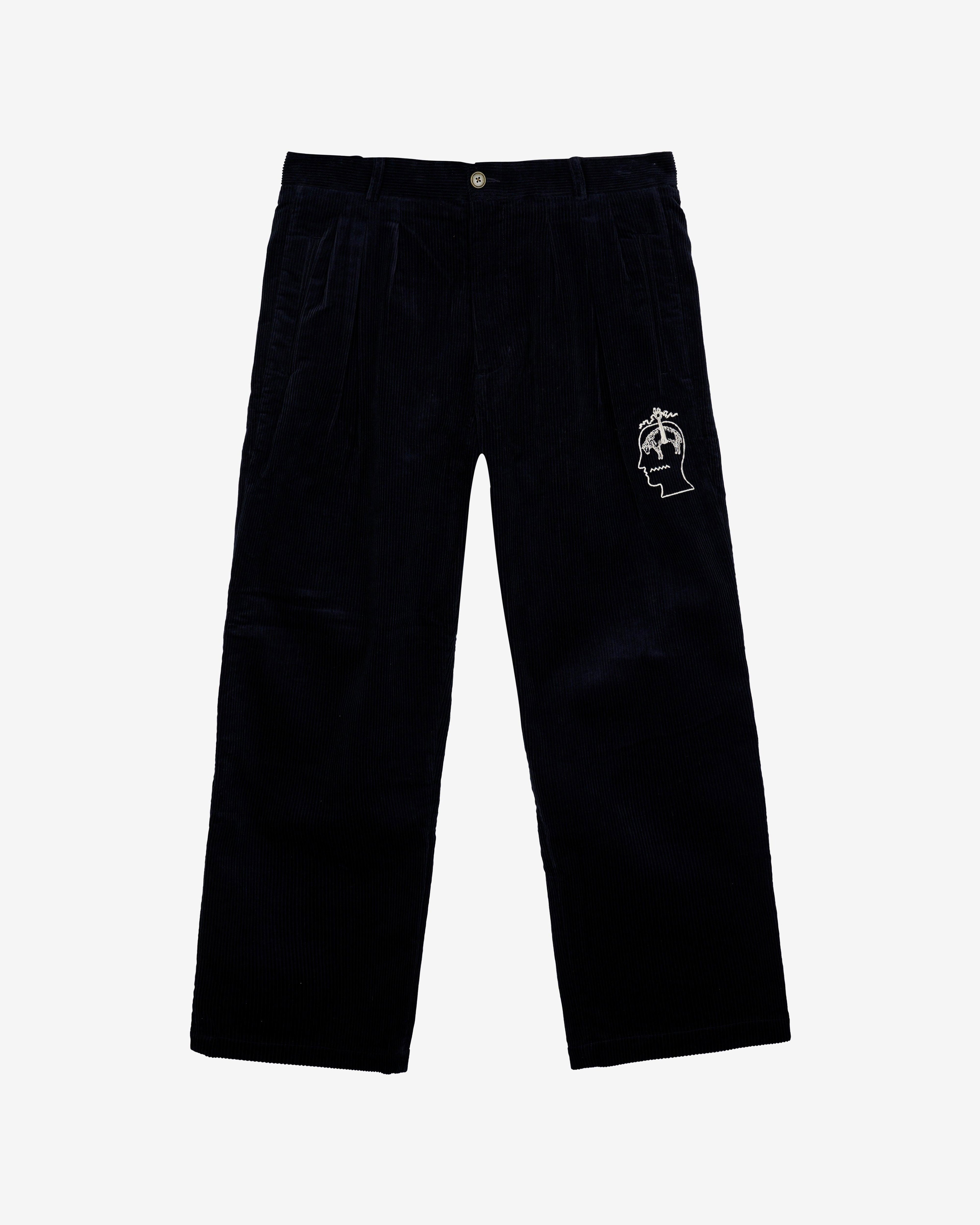 Brain Dead - Men's Brooks Brothers California Pleated Corduroy Trouser - (Midnight Blue) by BRAIN DEAD