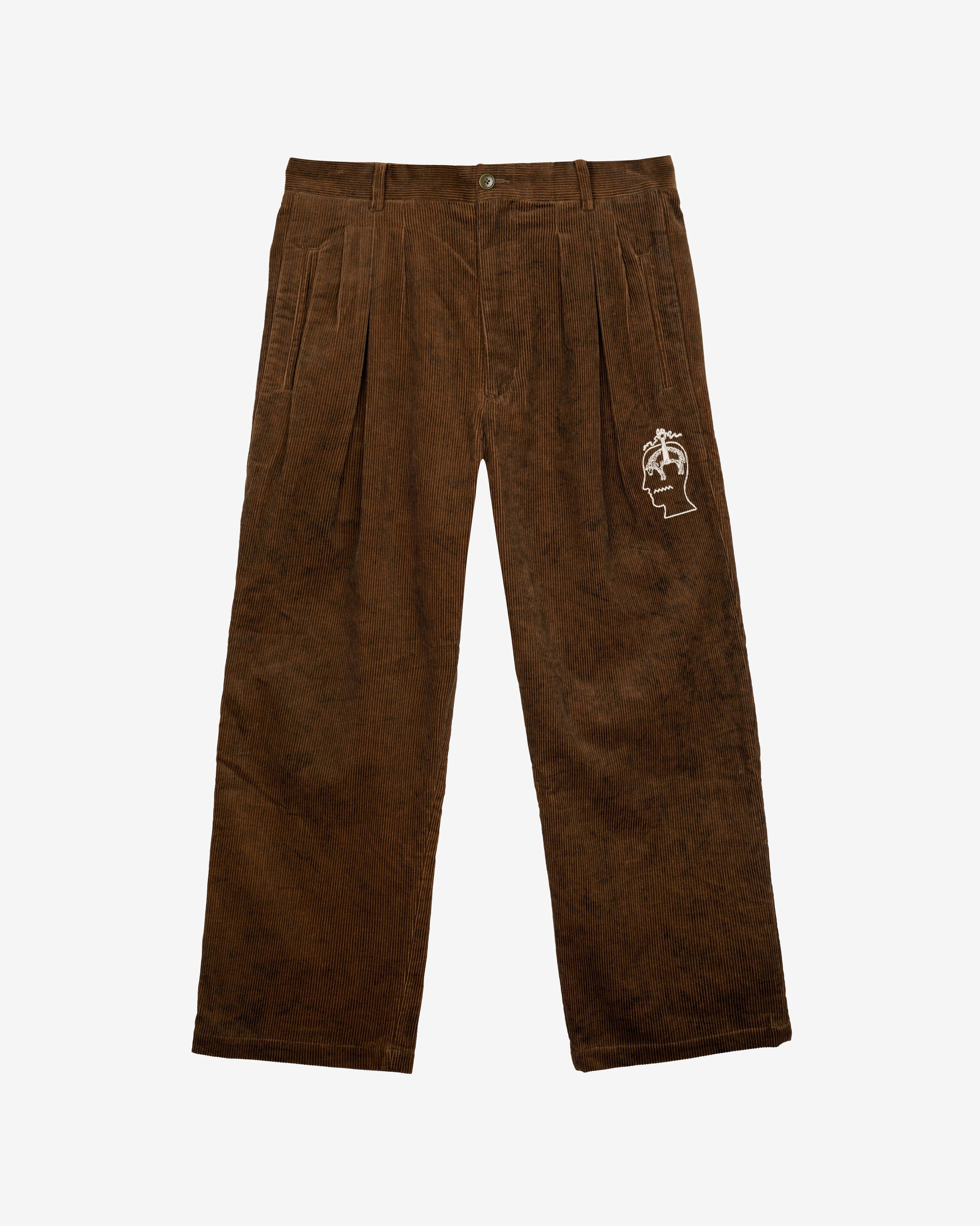 Brain Dead - Men's Brooks Brothers California Pleated Trouser - (Brown) by BRAIN DEAD