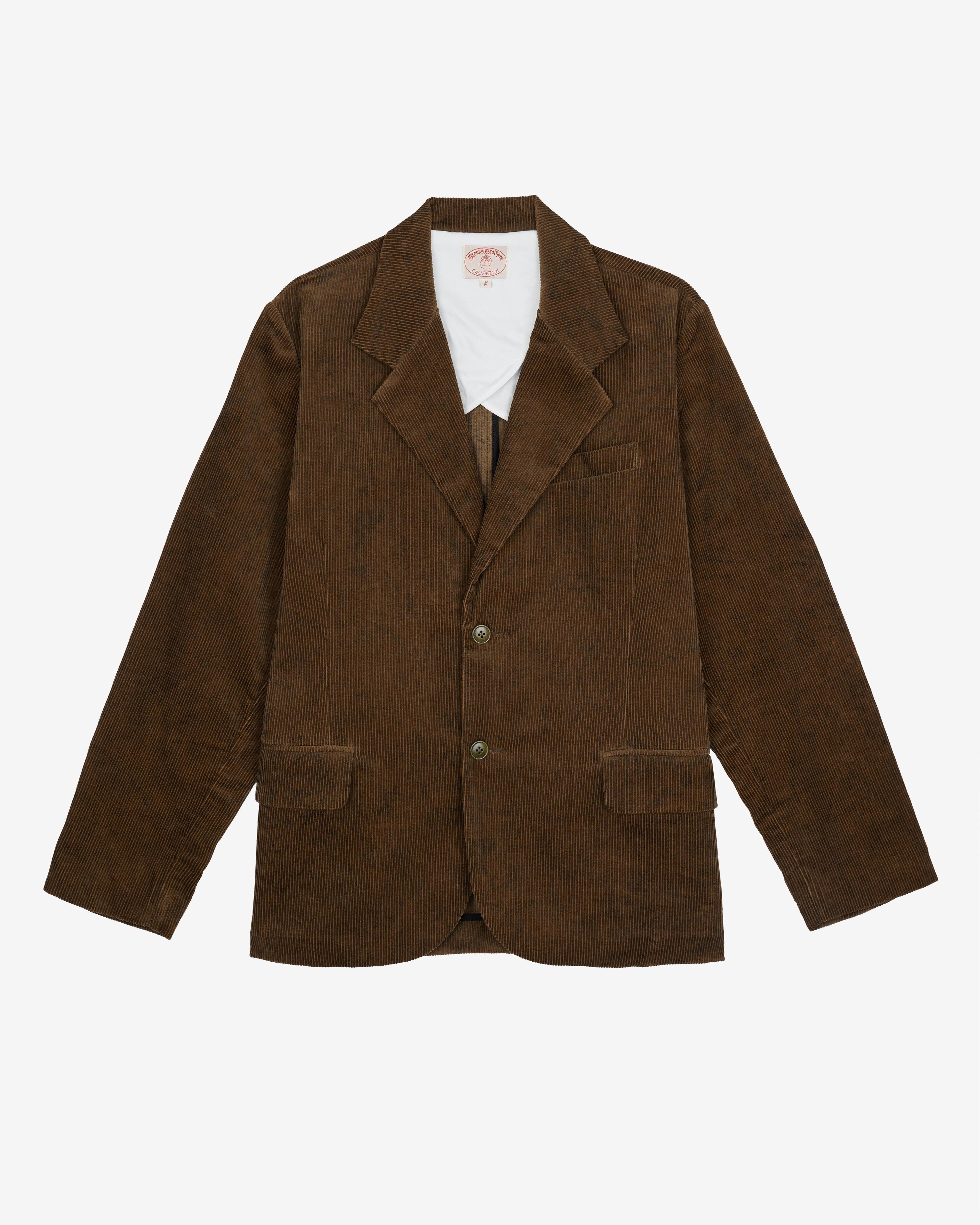 Brain Dead - Men's Brooks Brothers California Suit Jacket - (Brown) by BRAIN DEAD