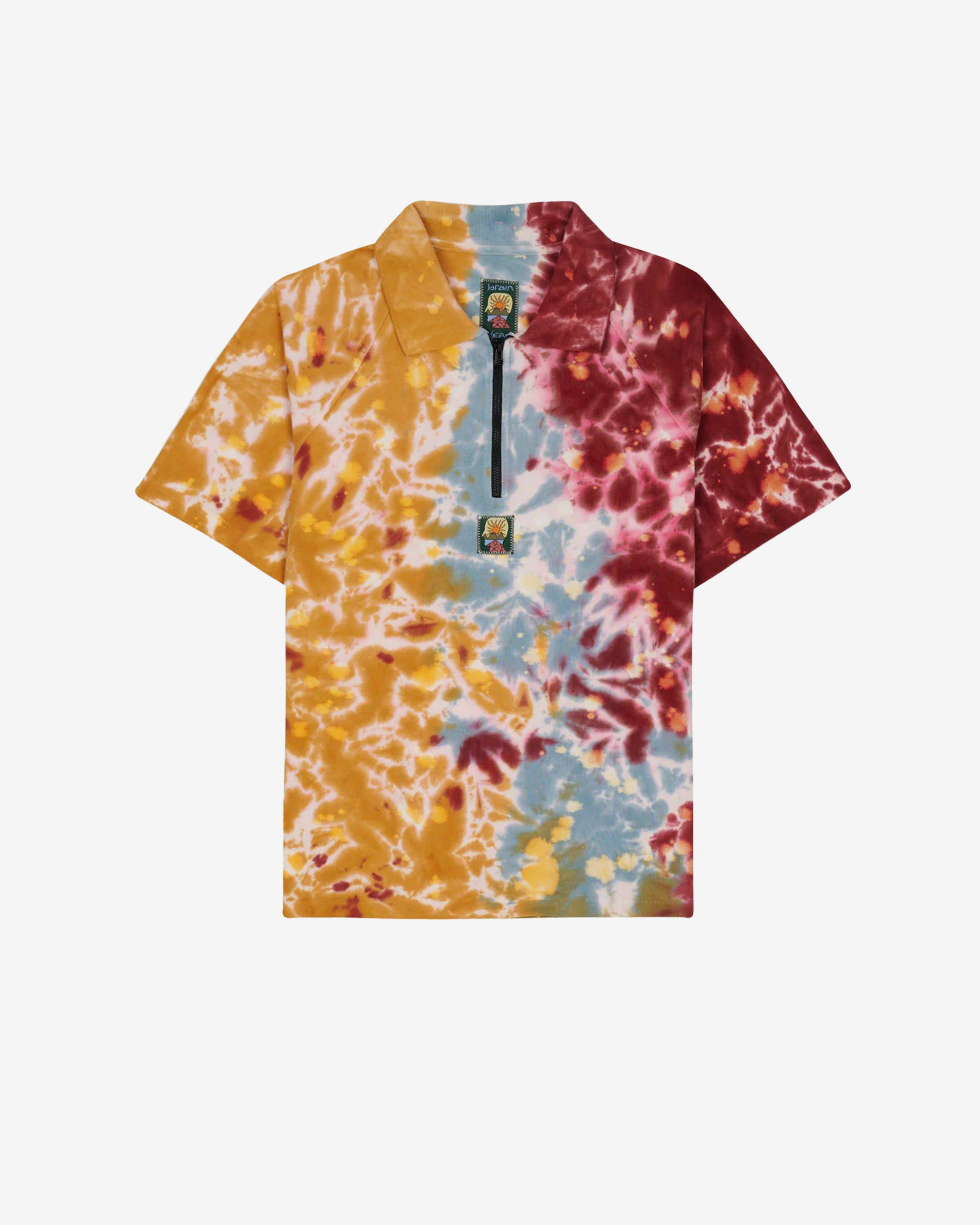 Brain Dead - Men's Dyed Short Sleeve Boxed Pique Polo by BRAIN DEAD