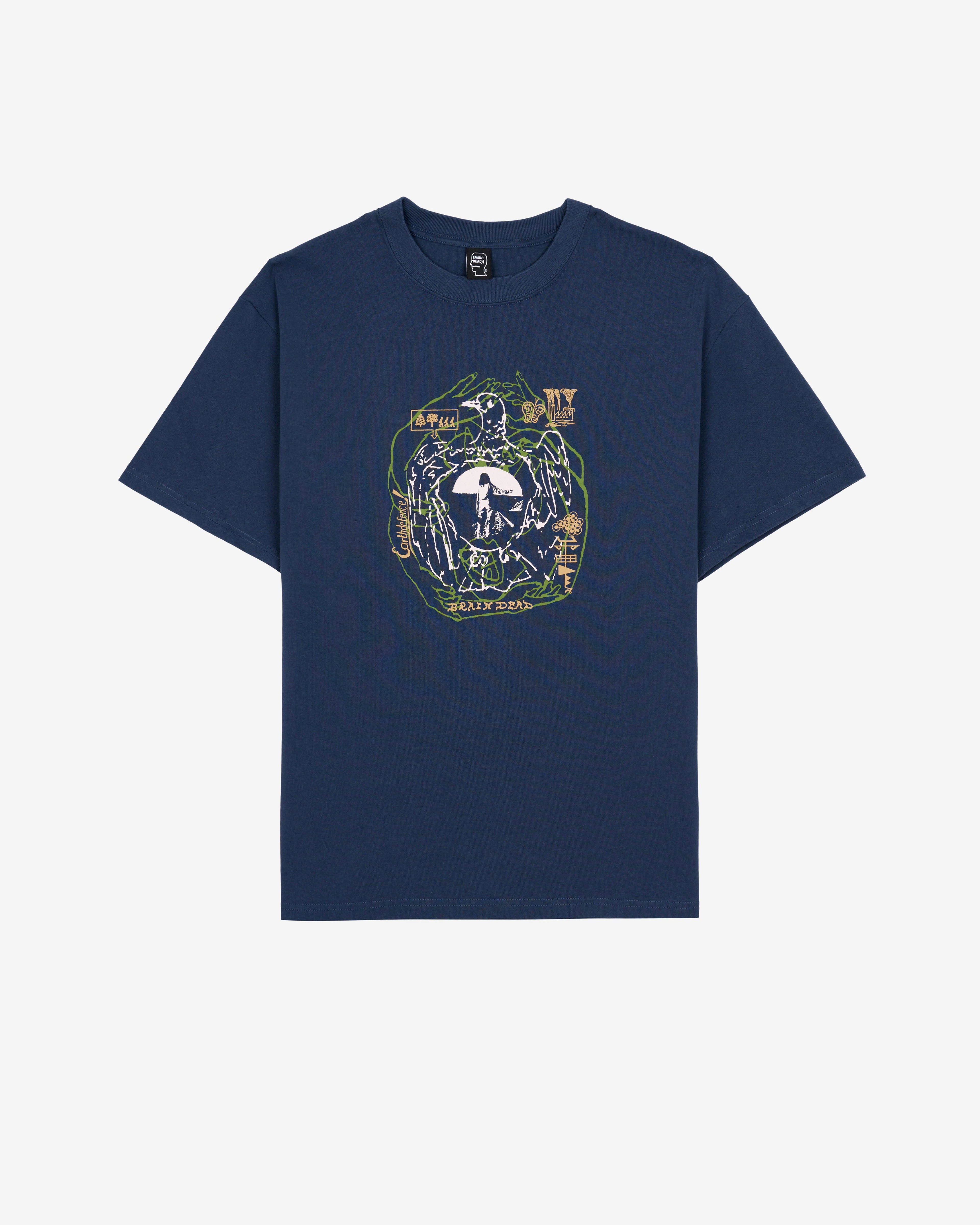 Brain Dead - Men's Earth Defense T-Shirt - (Slate) by BRAIN DEAD