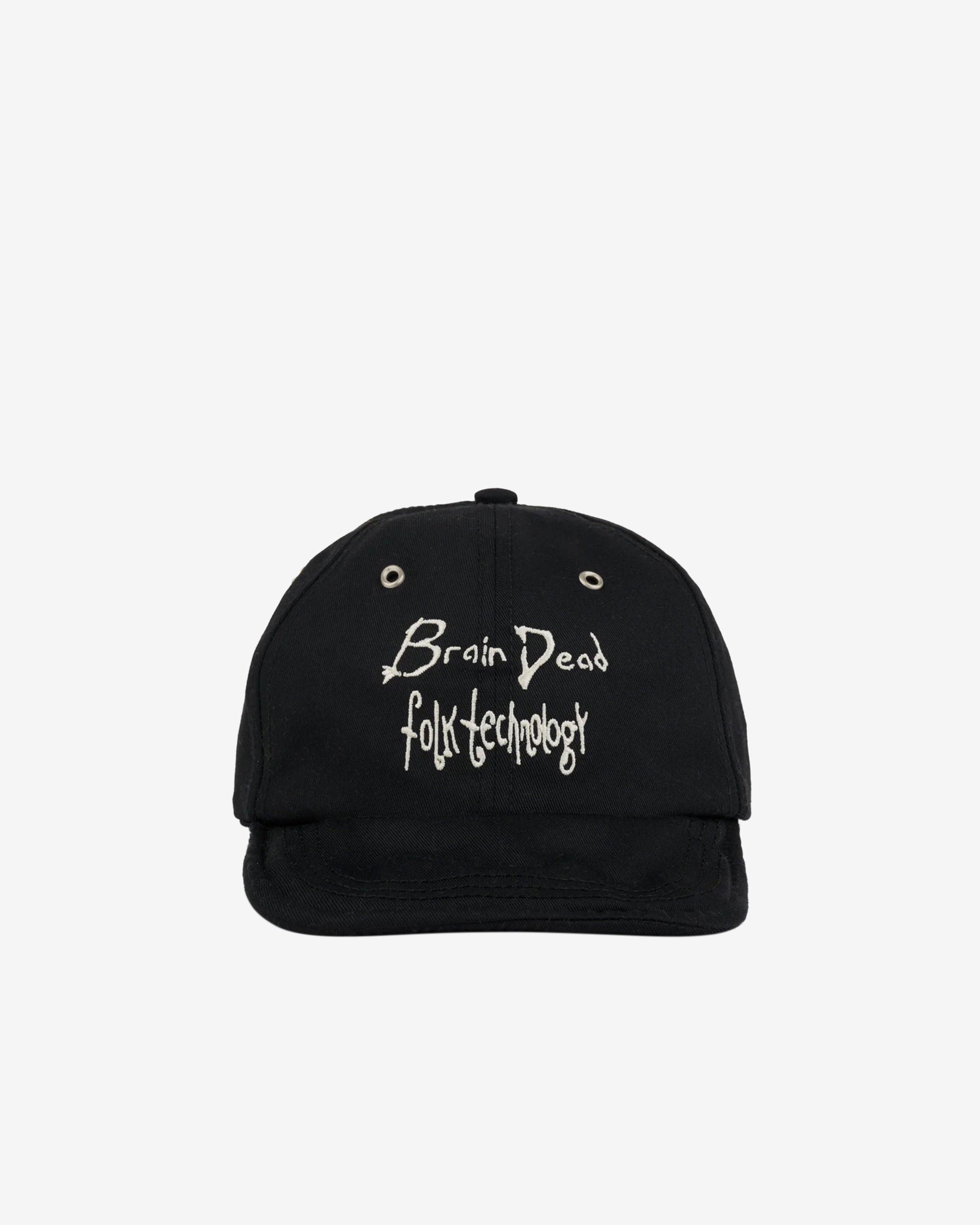 Brain Dead - Men's Folk Technology Wire Brim 6 Panel Hat - (Black) by BRAIN DEAD