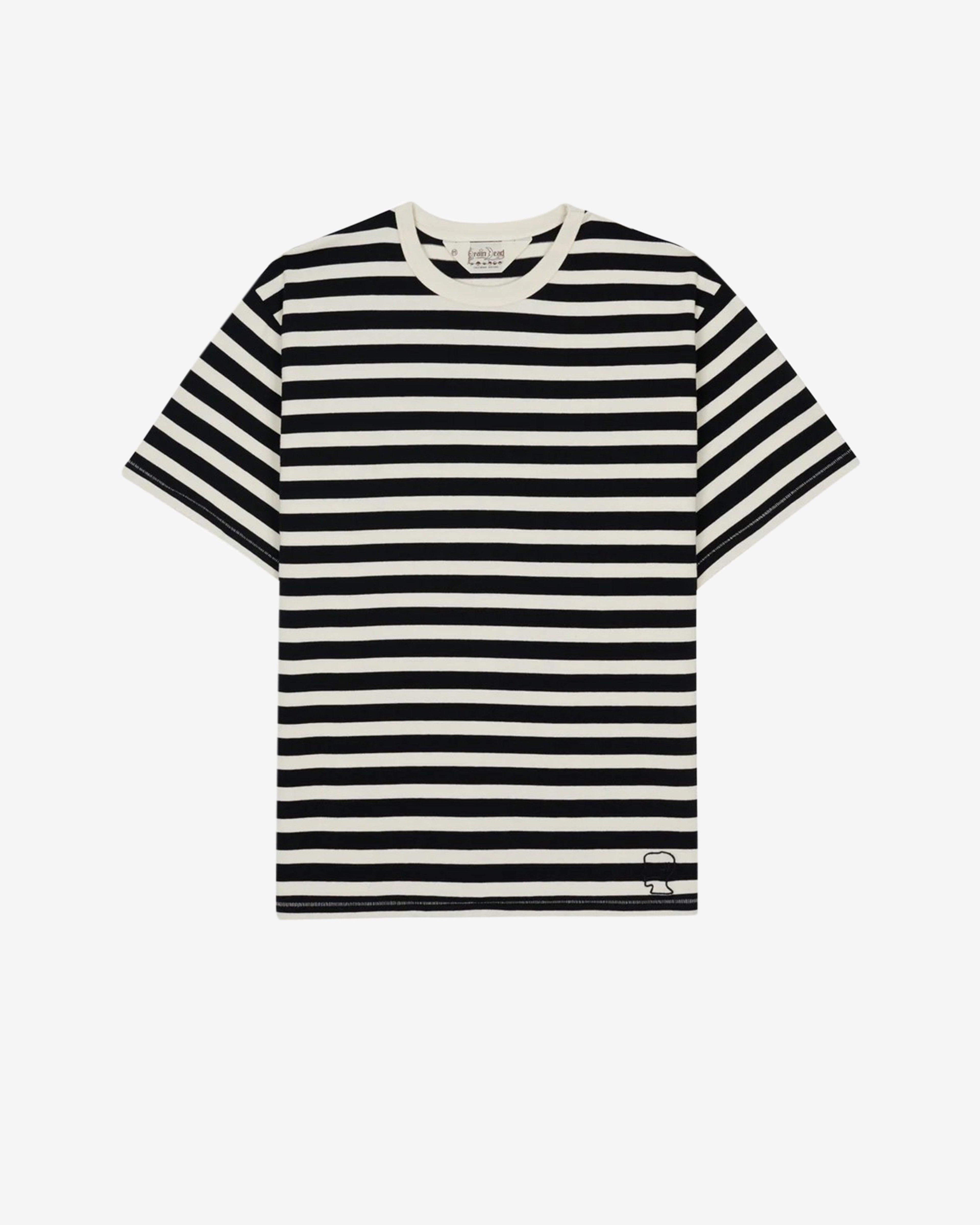 Brain Dead - Men's Heavyweight Stripe T-Shirt - (Black) by BRAIN DEAD