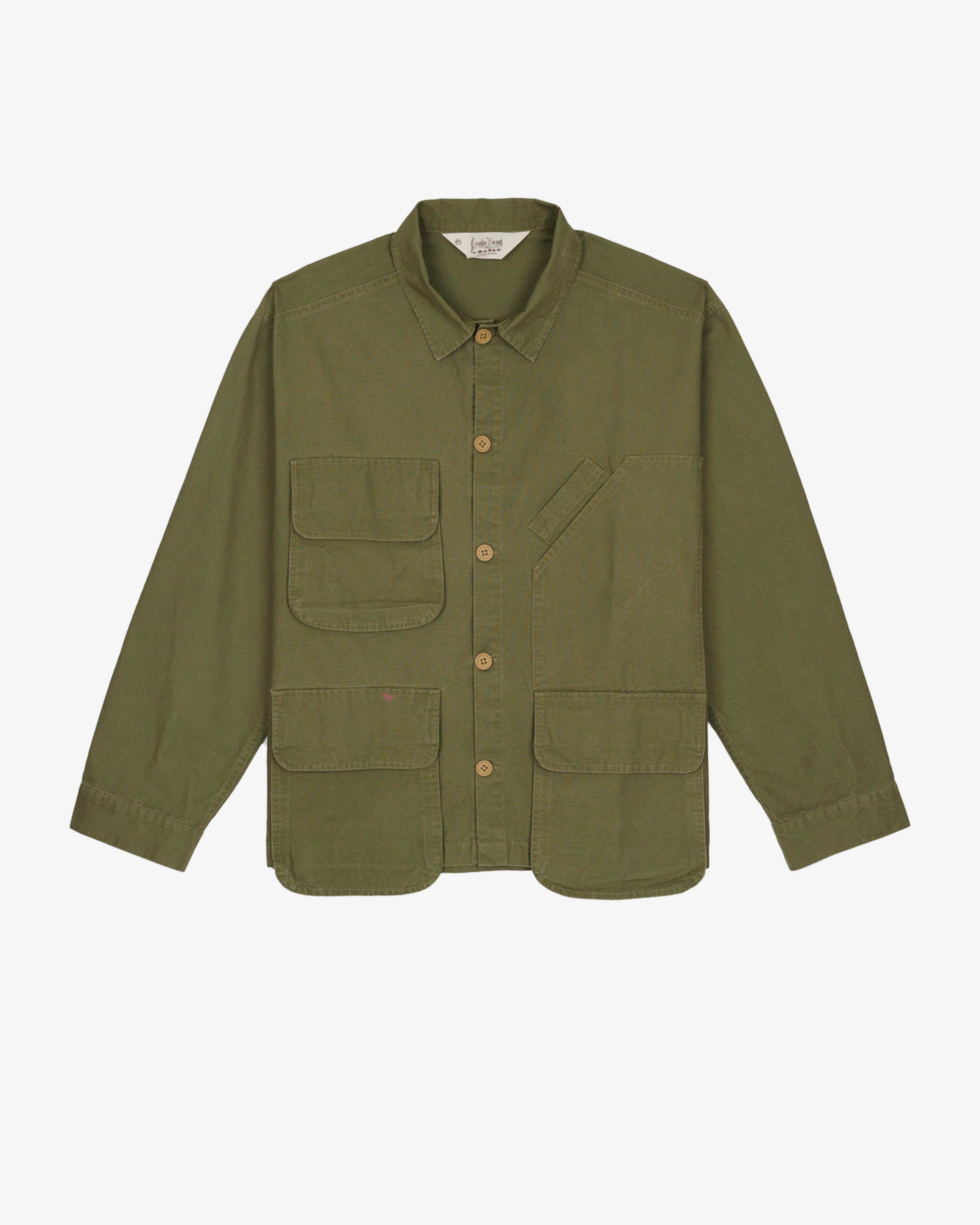 Brain Dead - Men's Military Shirt Jacket - (Army) by BRAIN DEAD