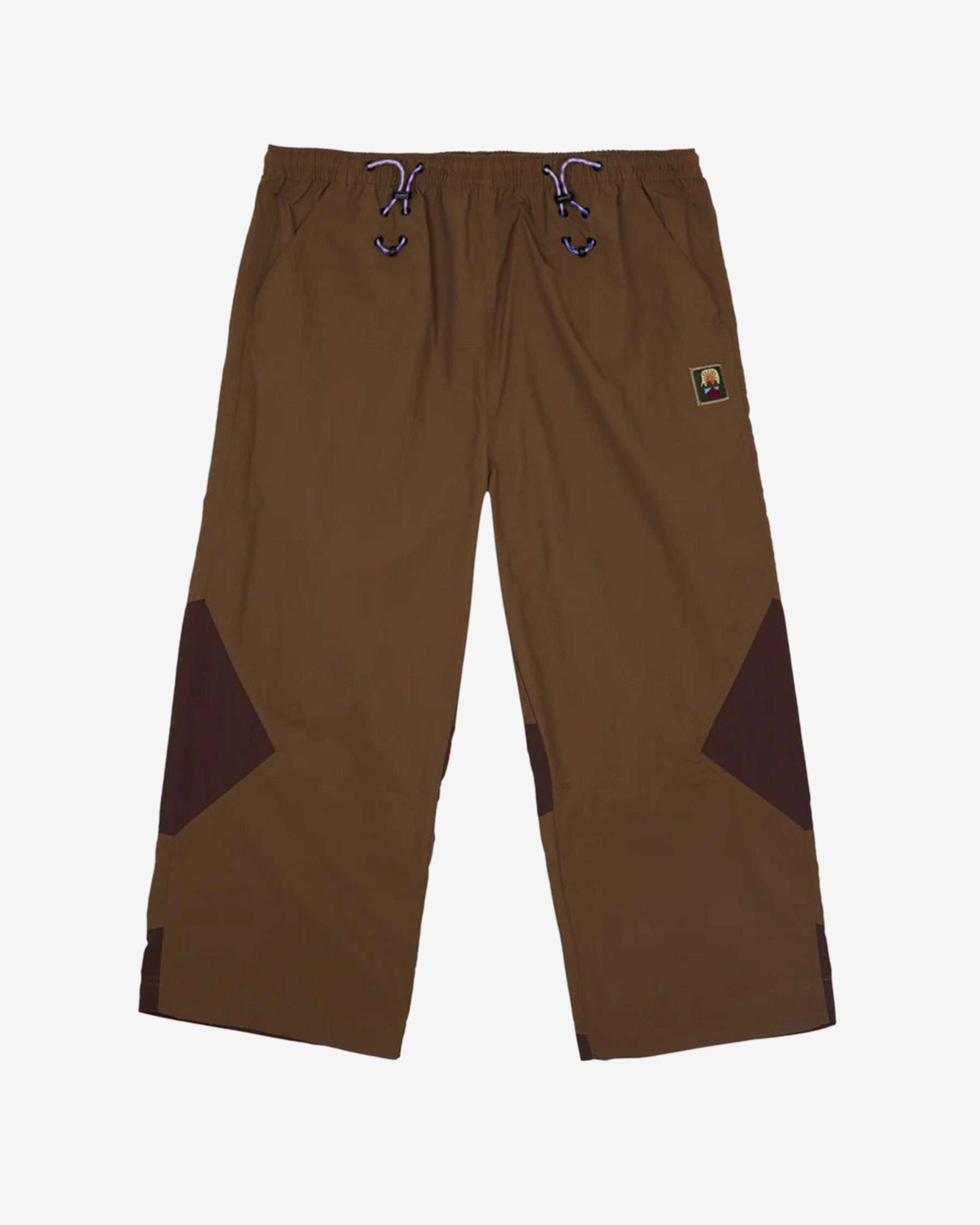 Brain Dead - Men's Nylon Paneled Climbing Capri - (Brown) by BRAIN DEAD
