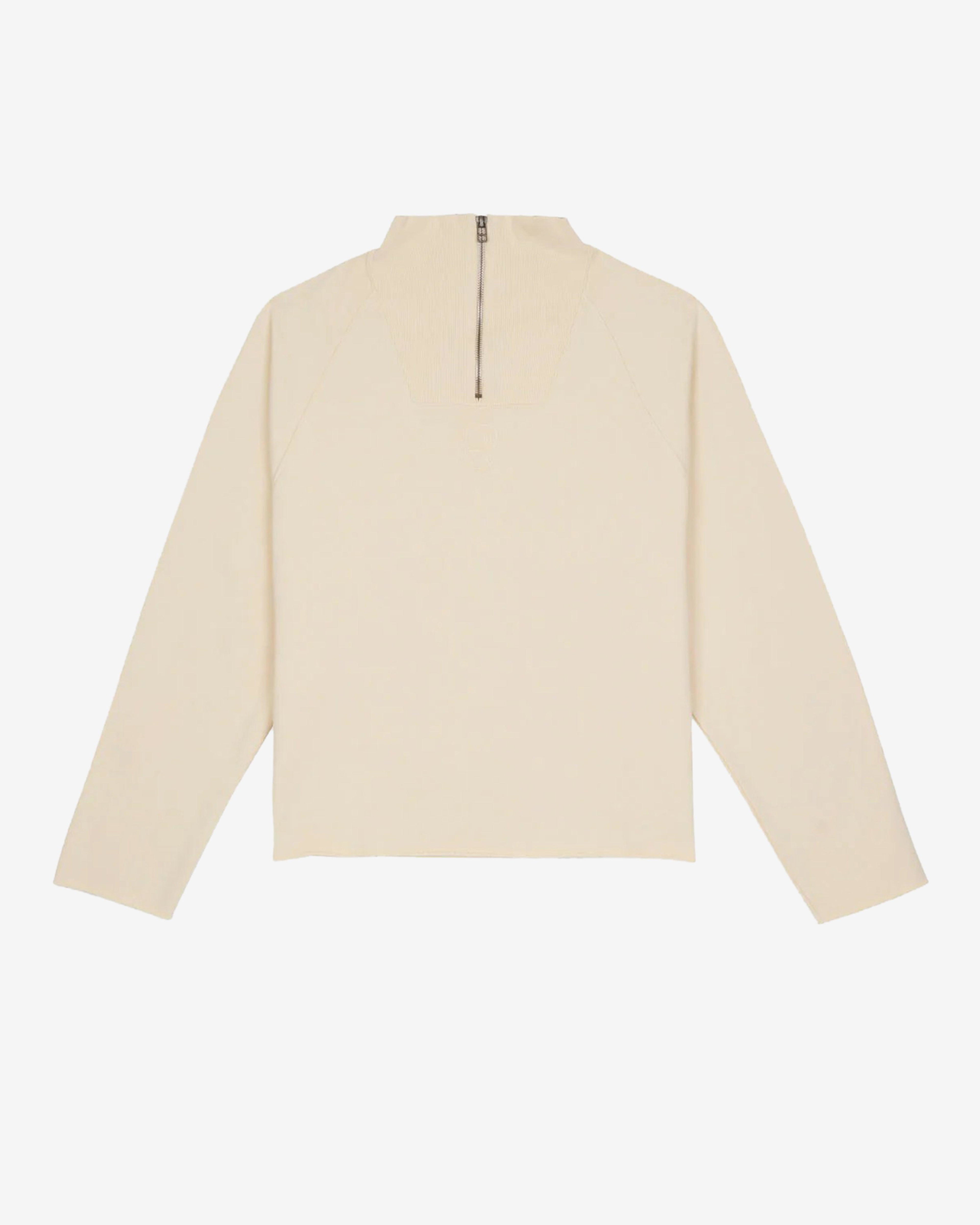 Brain Dead - Men's Raglan Mock Neck Pullover - (White) by BRAIN DEAD
