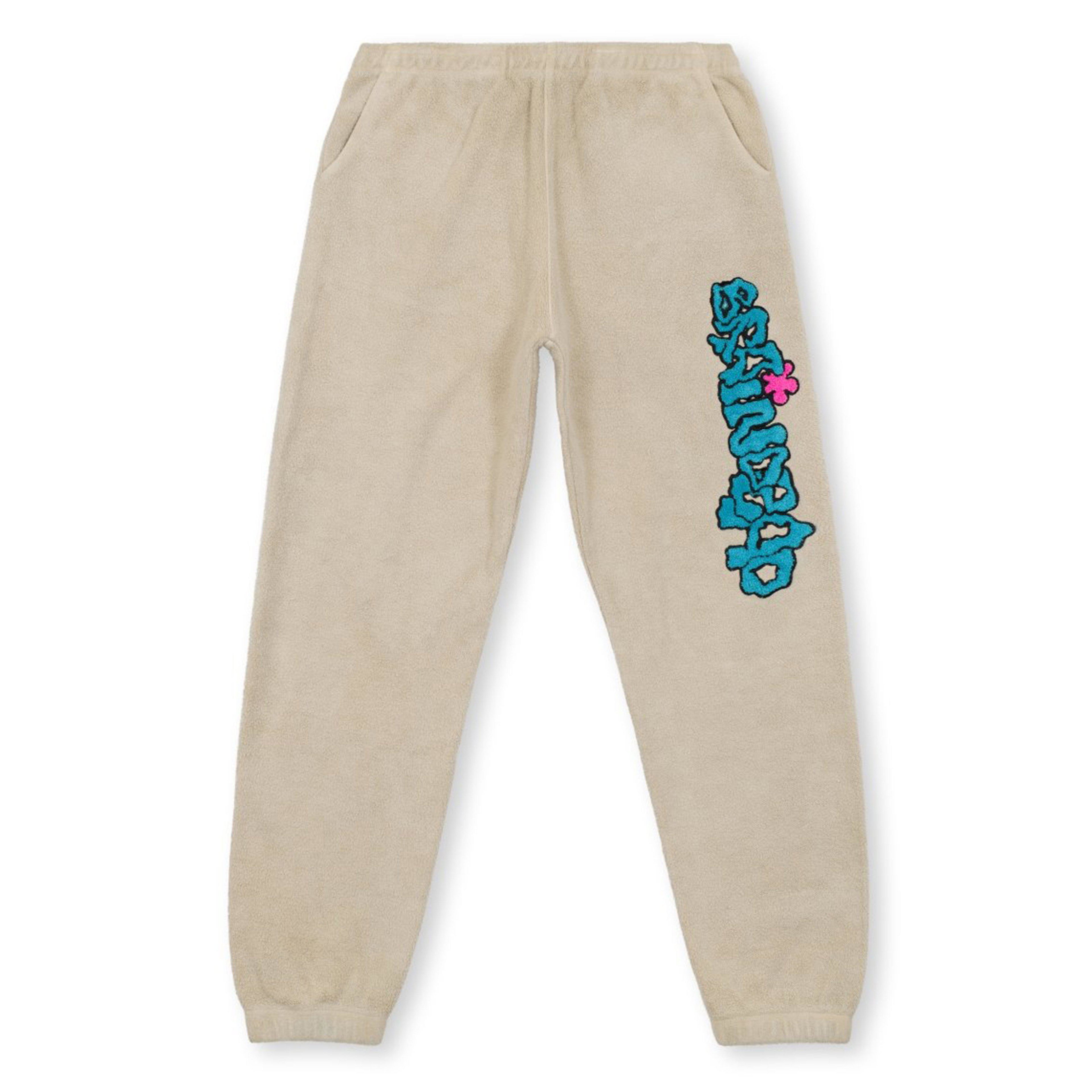 Brain Dead - Men's Slime Reverse Fleece Sweatpant (Natural) by BRAIN DEAD
