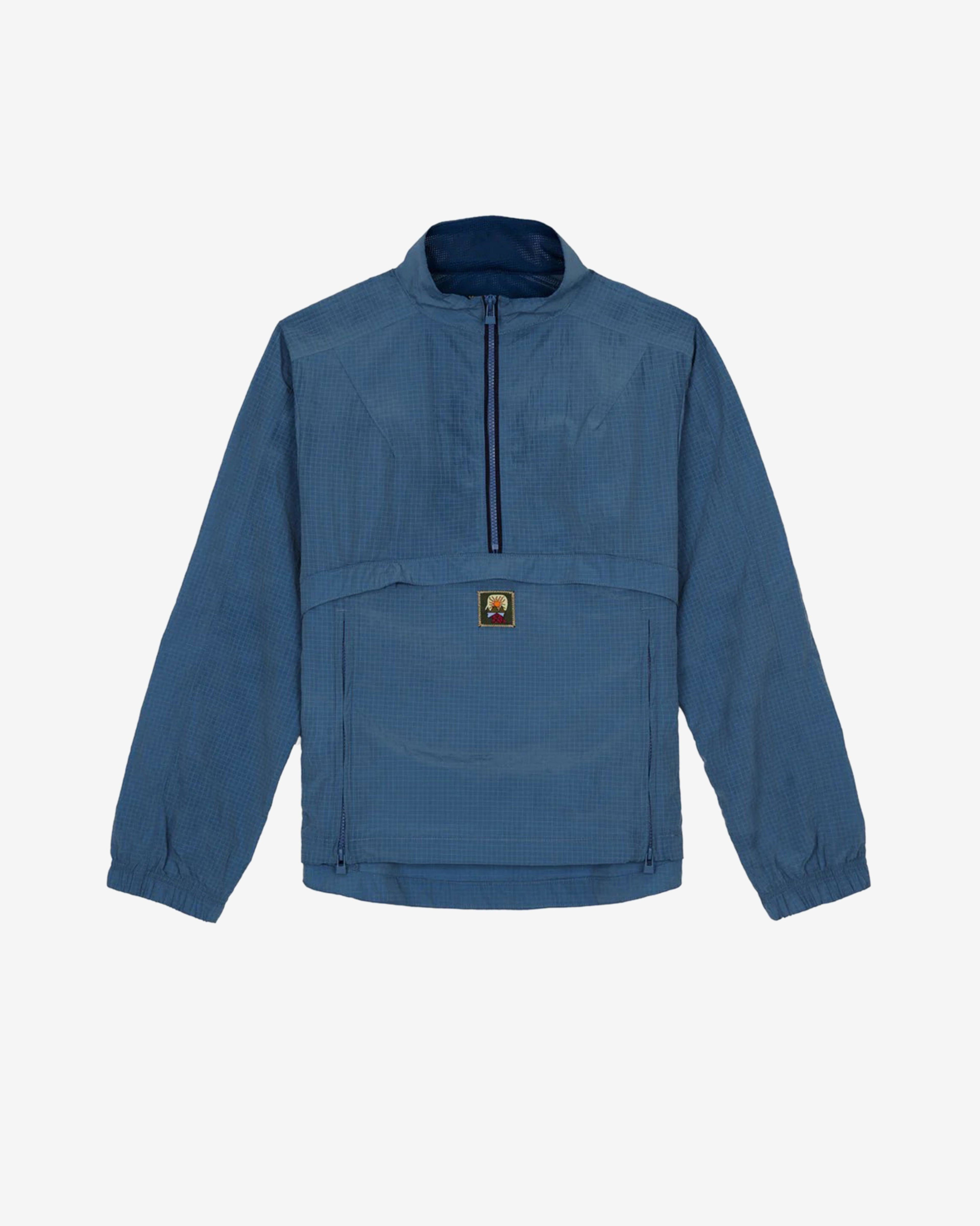 Brain Dead - Men's Tempo Zip Pullover - (Slate Blue) by BRAIN DEAD