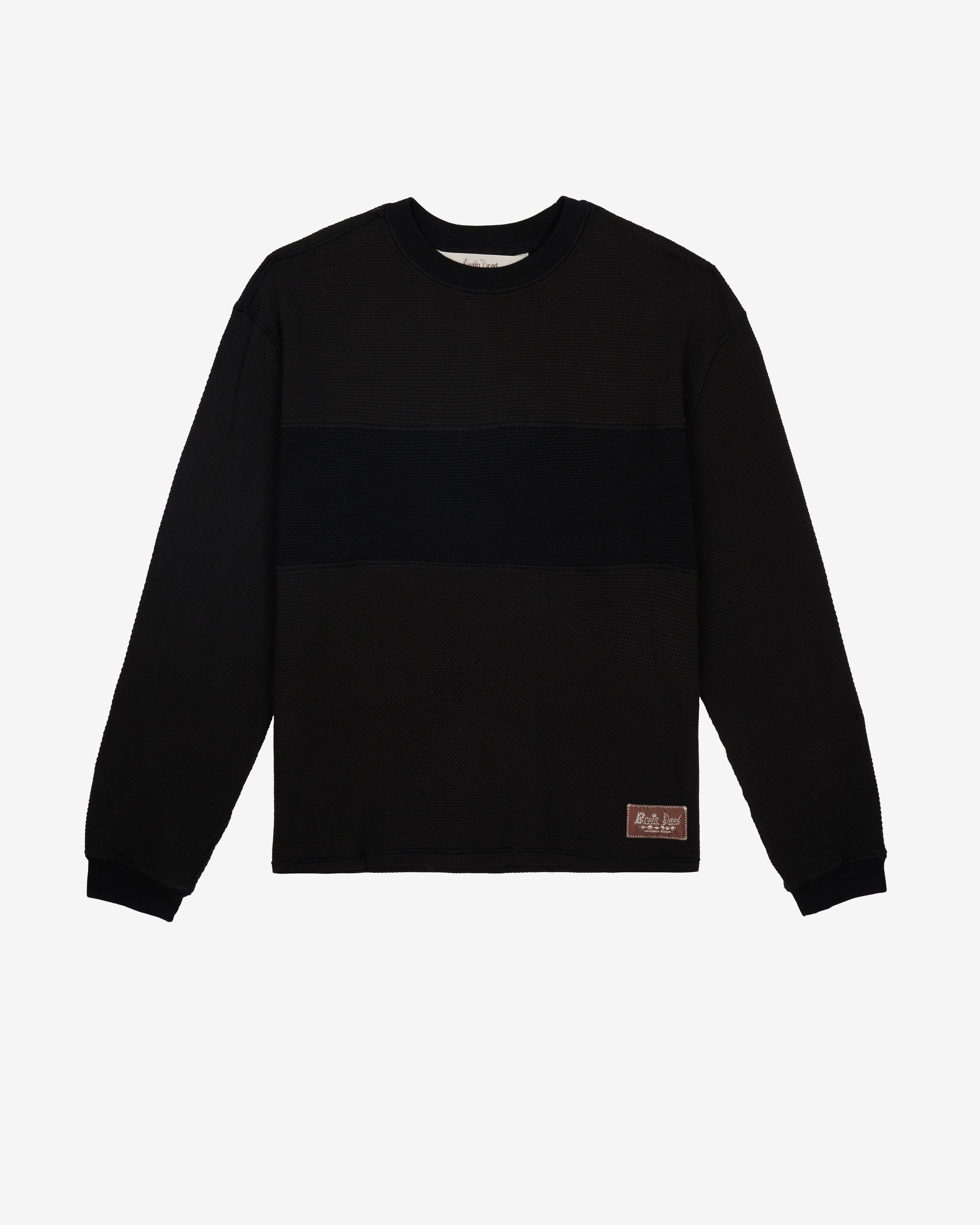 Brain Dead - Men's Thermal Long Sleeve Tee - (Charcoal) by BRAIN DEAD