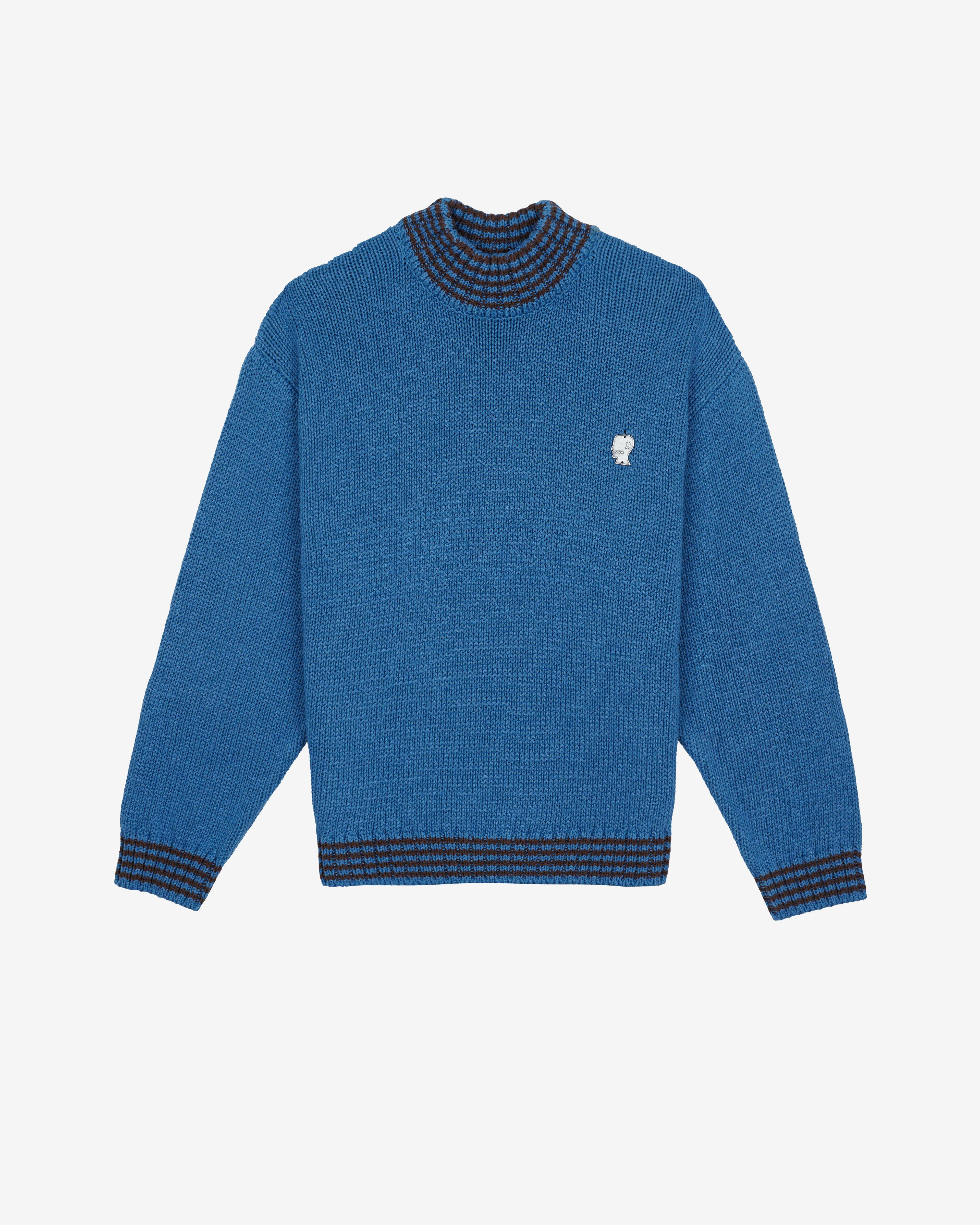 Brain Dead - Men's Turtleneck Sweater -(Blue) by BRAIN DEAD