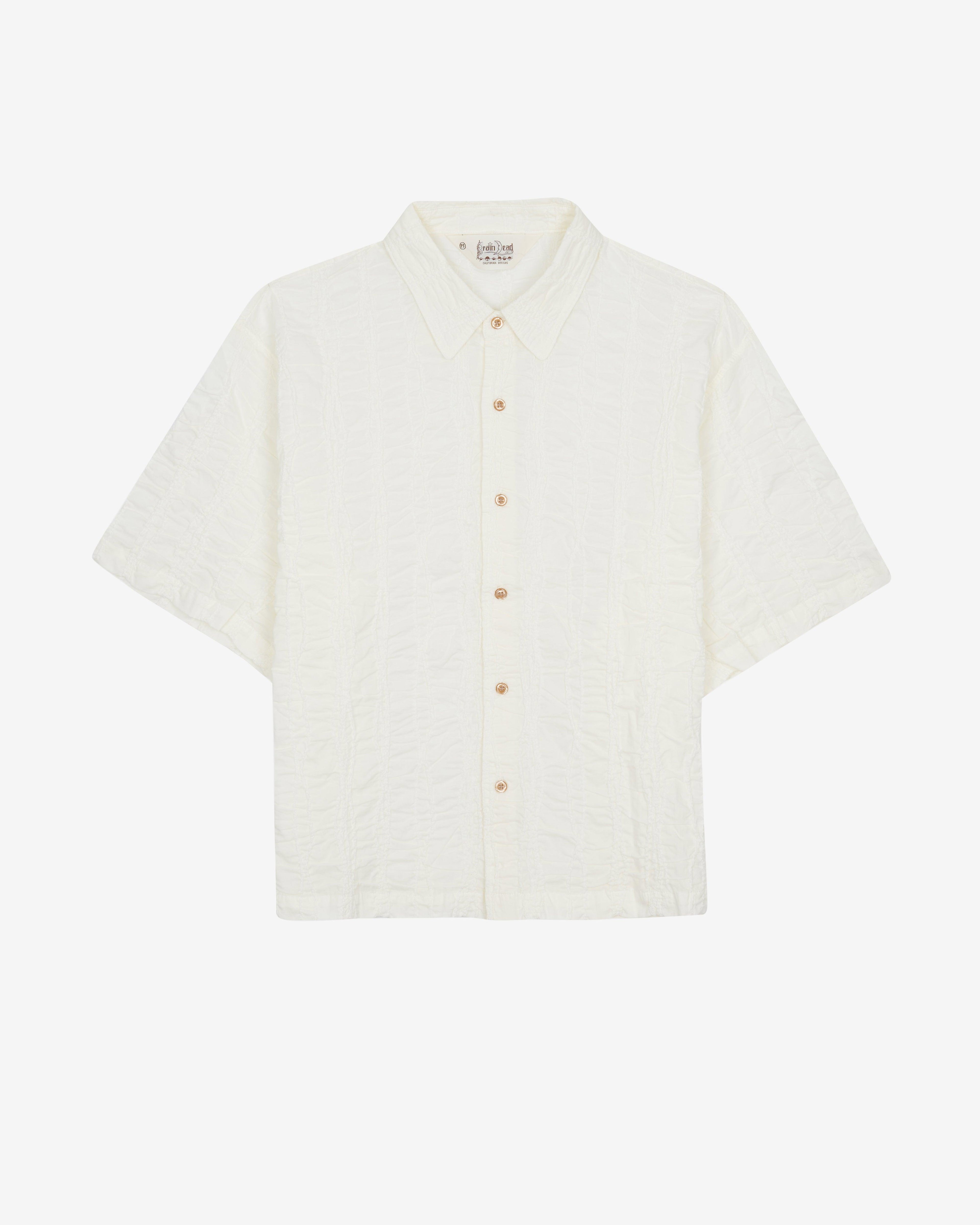 Brain Dead - Men's Twisted Piping Shirt - (Natural) by BRAIN DEAD