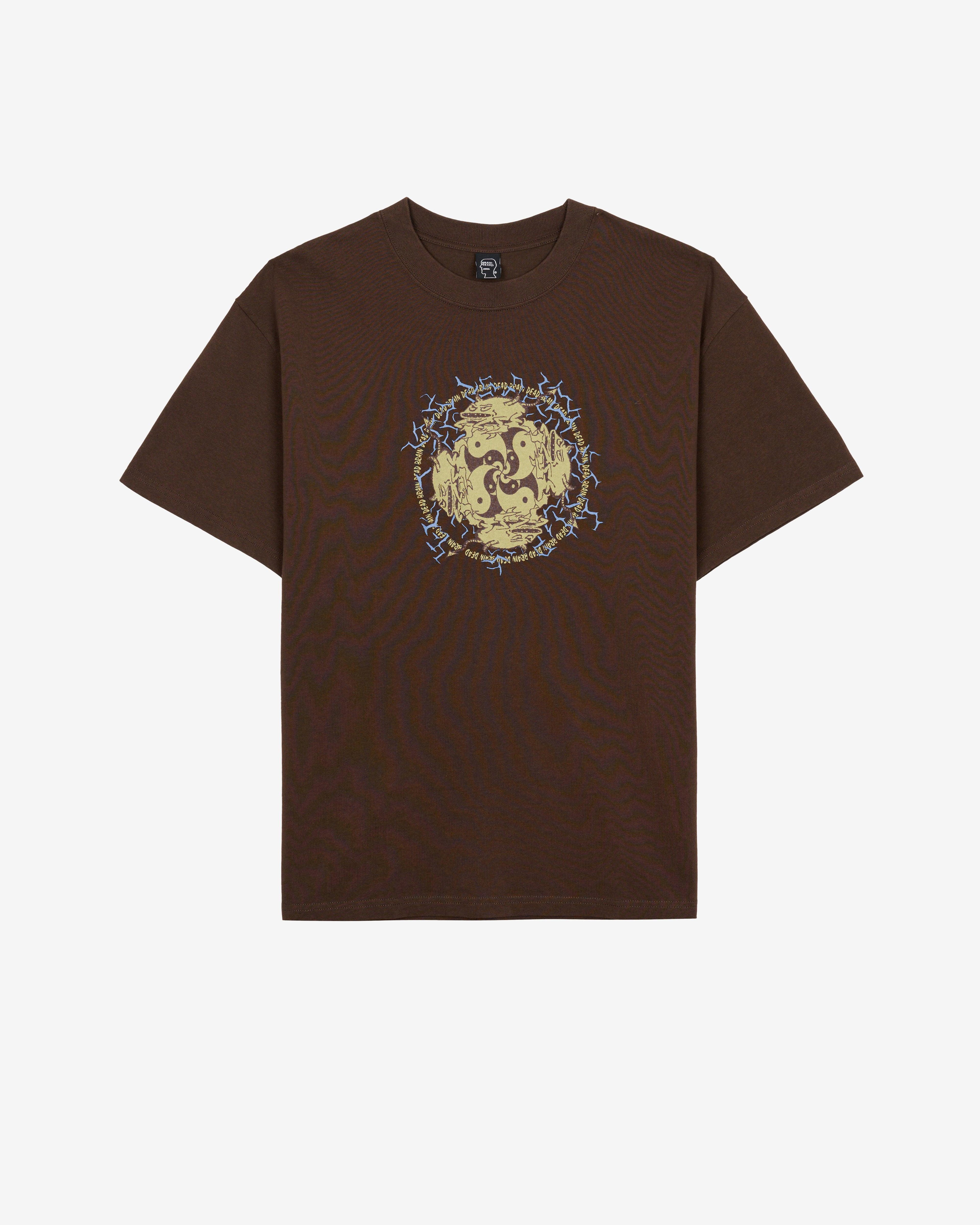 Brain Dead - Men's Ying Yang Run T-Shirt - (Brown) by BRAIN DEAD