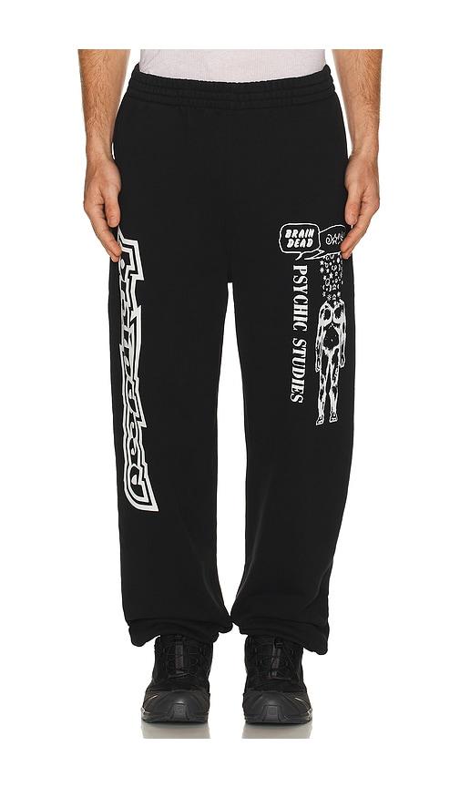 Brain Dead Psychic Studies Sweatpant in Black by BRAIN DEAD