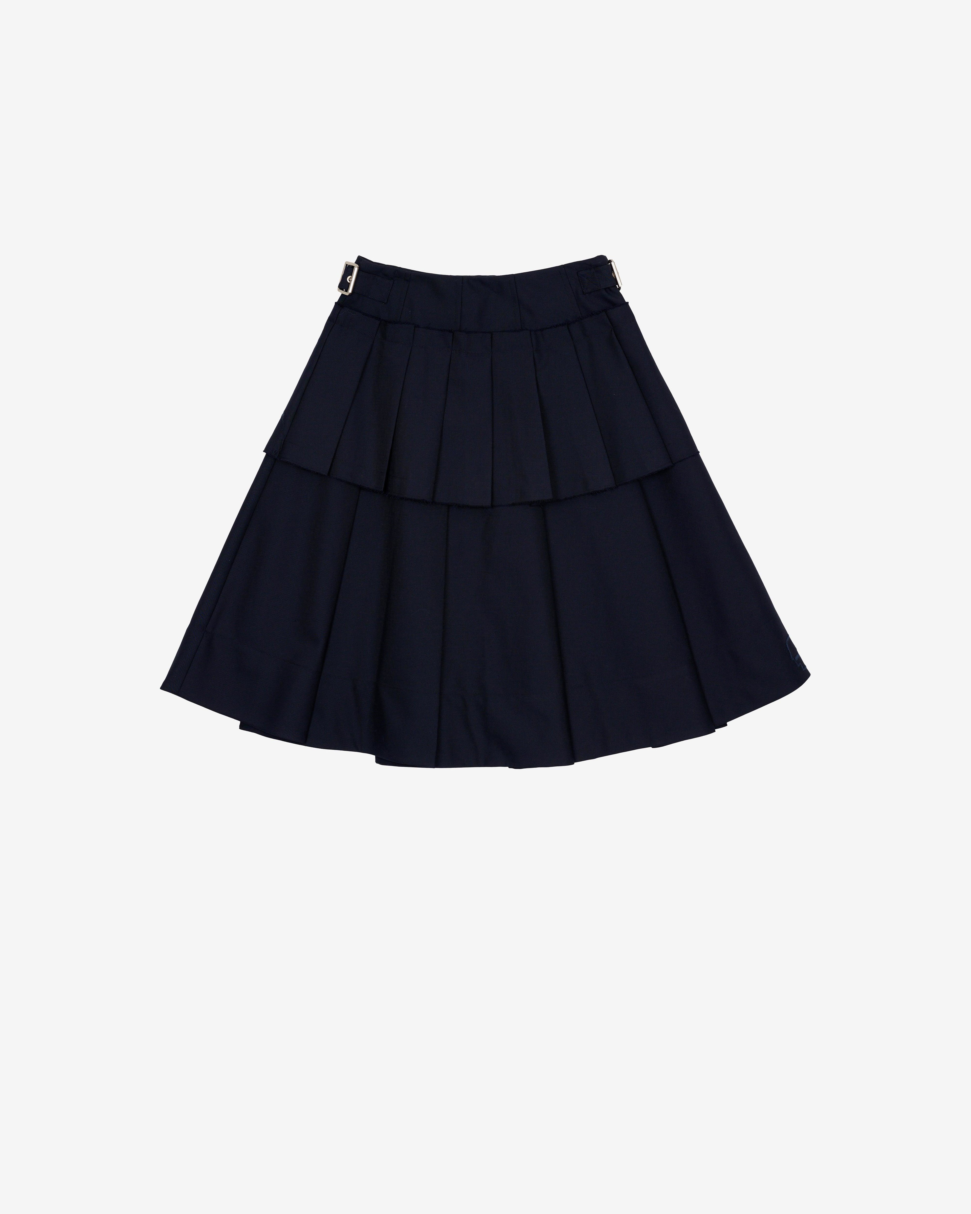 Brain Dead - Women's Pleated Skirt - (Midnight Blue) by BRAIN DEAD