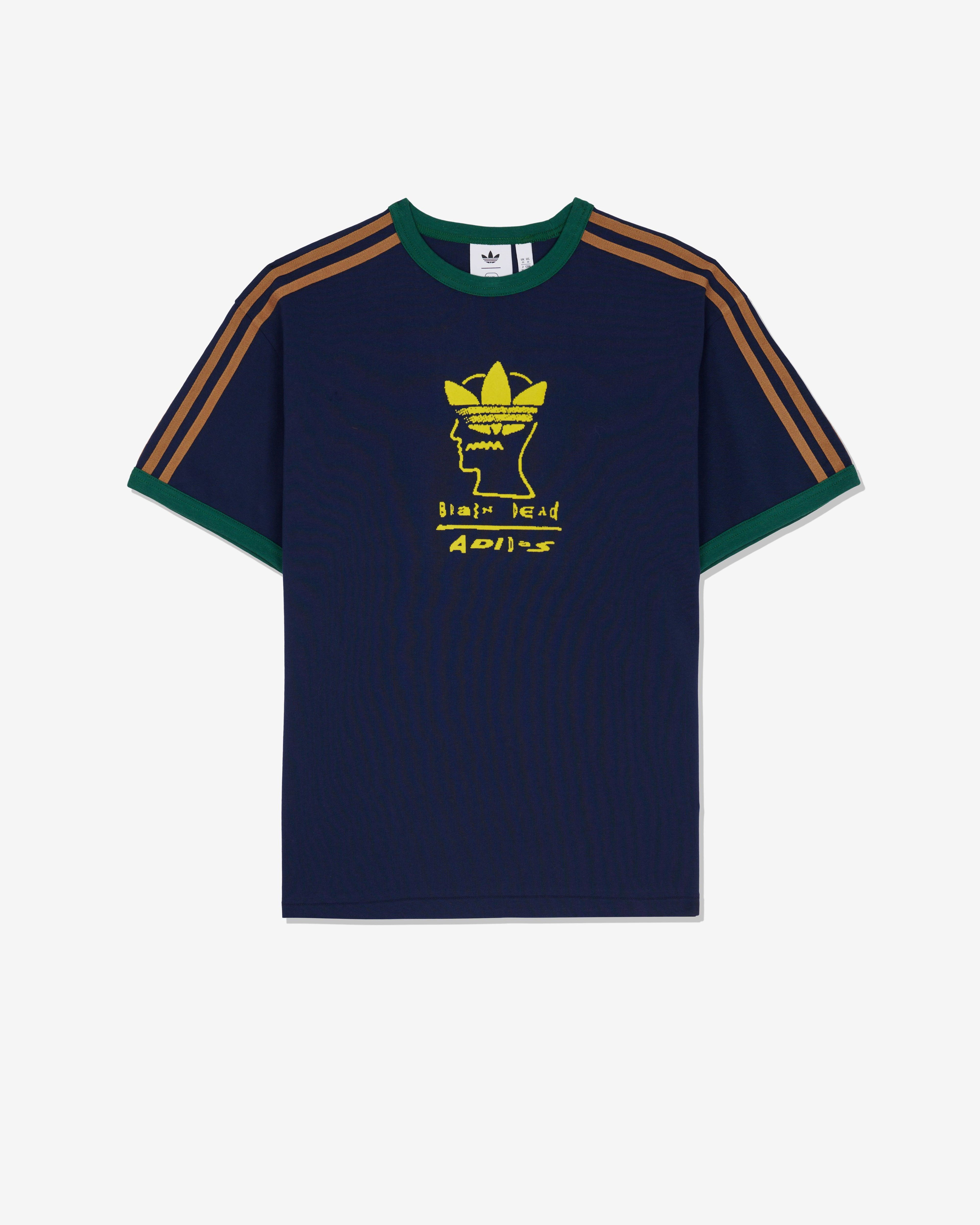 Brain Dead x Adidas - Men's Lockup T-Shirt - (Navy) by BRAIN DEAD