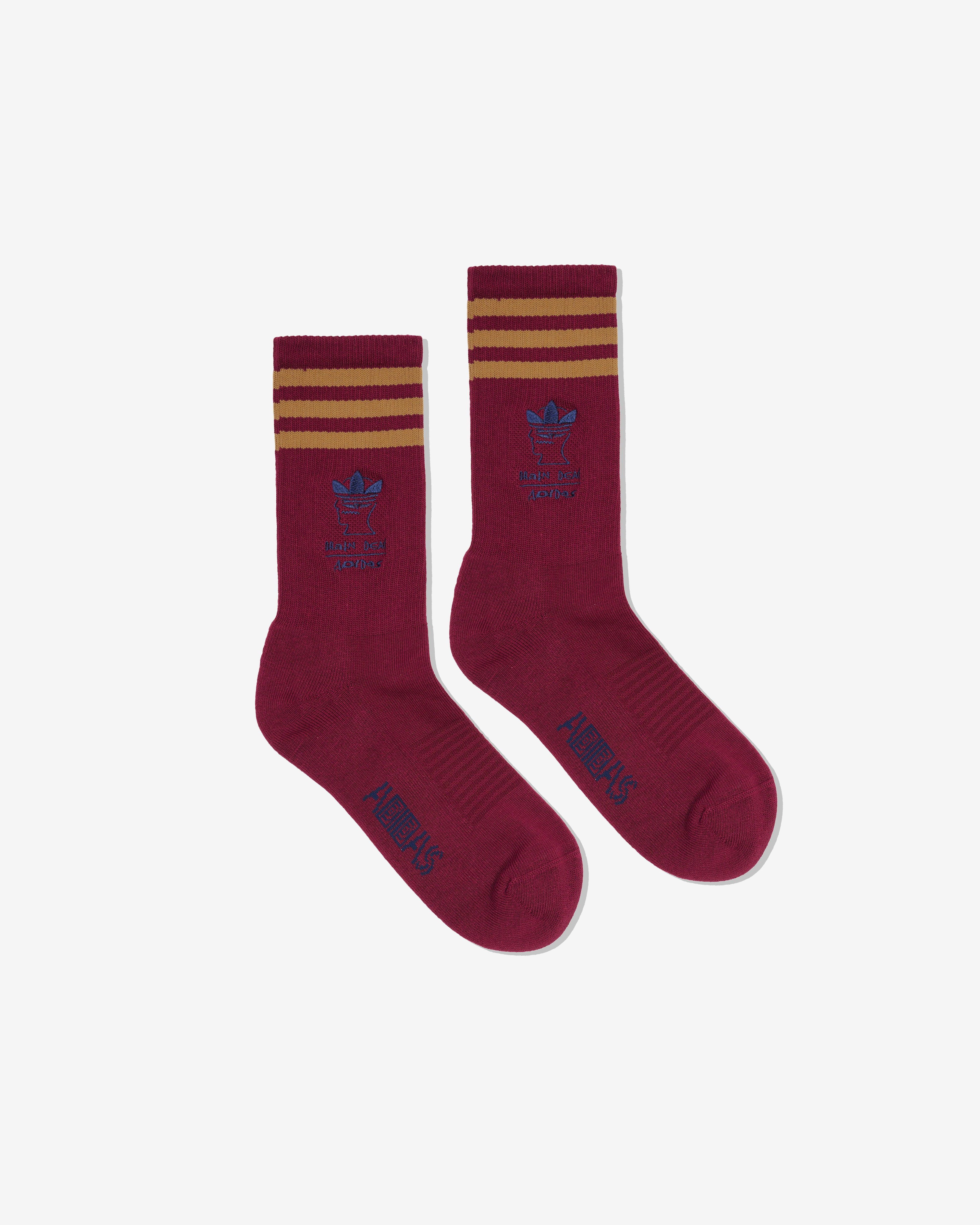 Brain Dead x Adidas - Men's Socks - (Maroon) by BRAIN DEAD