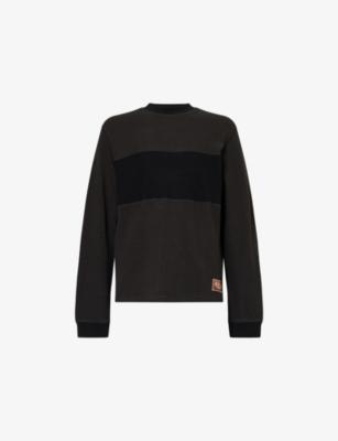 Contrast-Stripe Waffle-Knit Cotton T-Shirt by BRAIN DEAD
