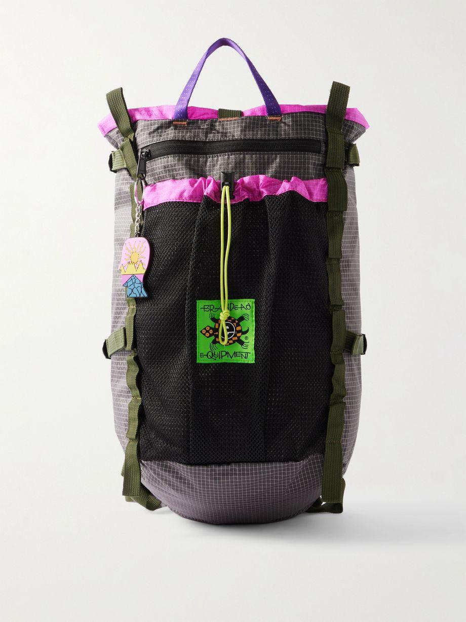 Equipment Logo-Appliquéd Webbing and Mesh-Trimmed Ripstop Backpack by BRAIN DEAD