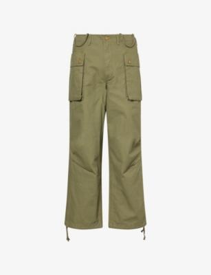 Flap-Pocket Canvas Cotton Cargo Trousers by BRAIN DEAD