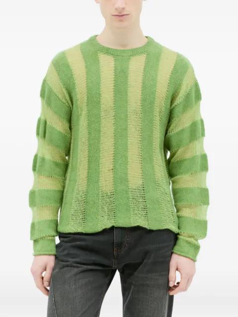 Threadbare striped knit sweater by BRAIN DEAD