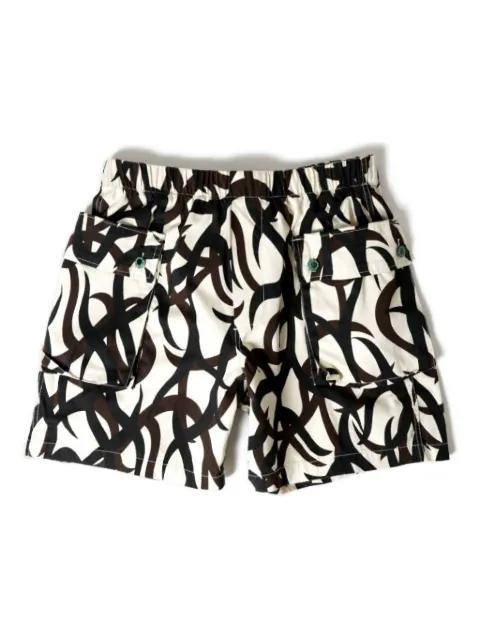 abstract-print shorts by BRAIN DEAD